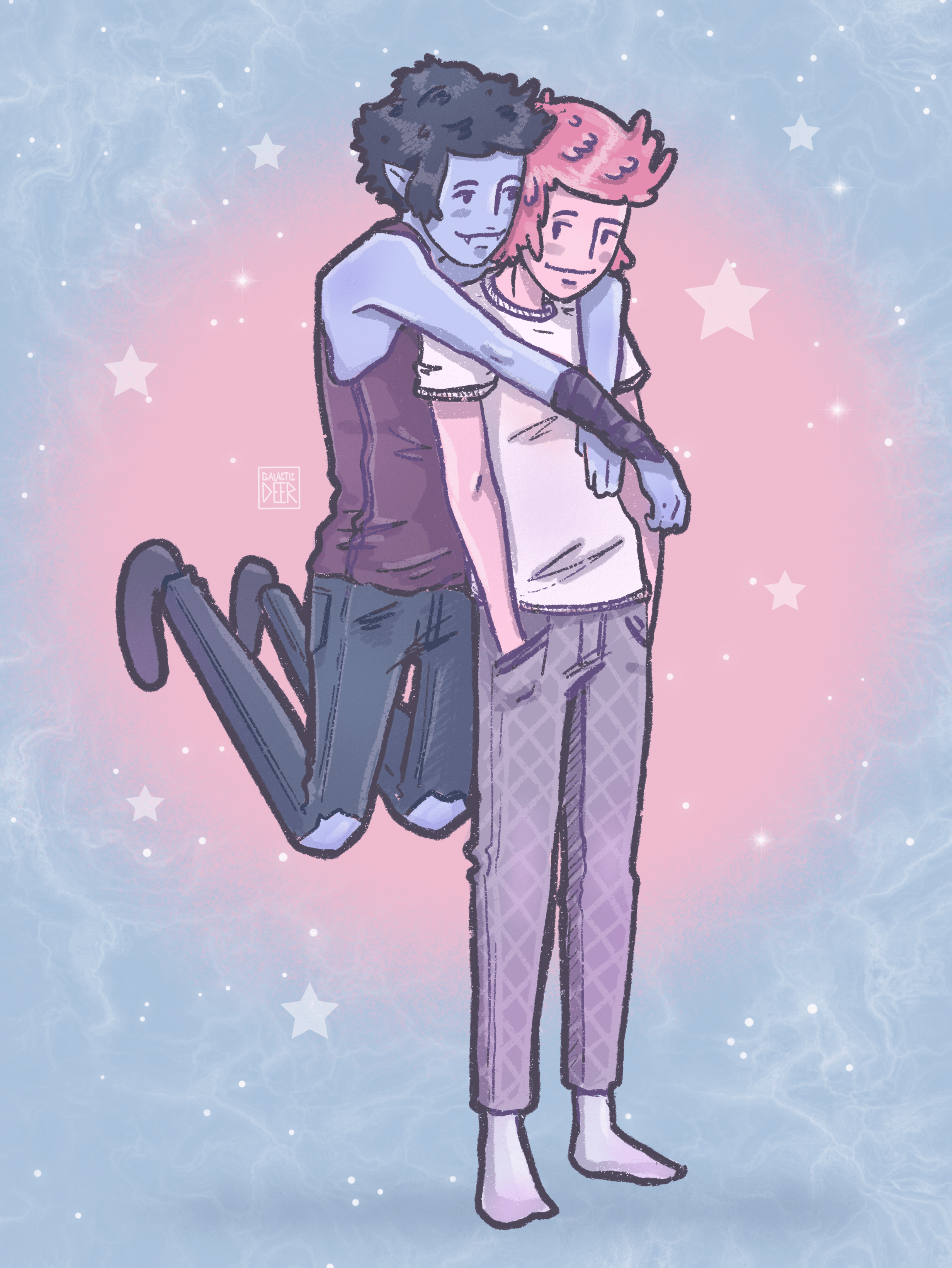 2464x3281 Prince Gumball and Marshall Lee -By Galactic Deer