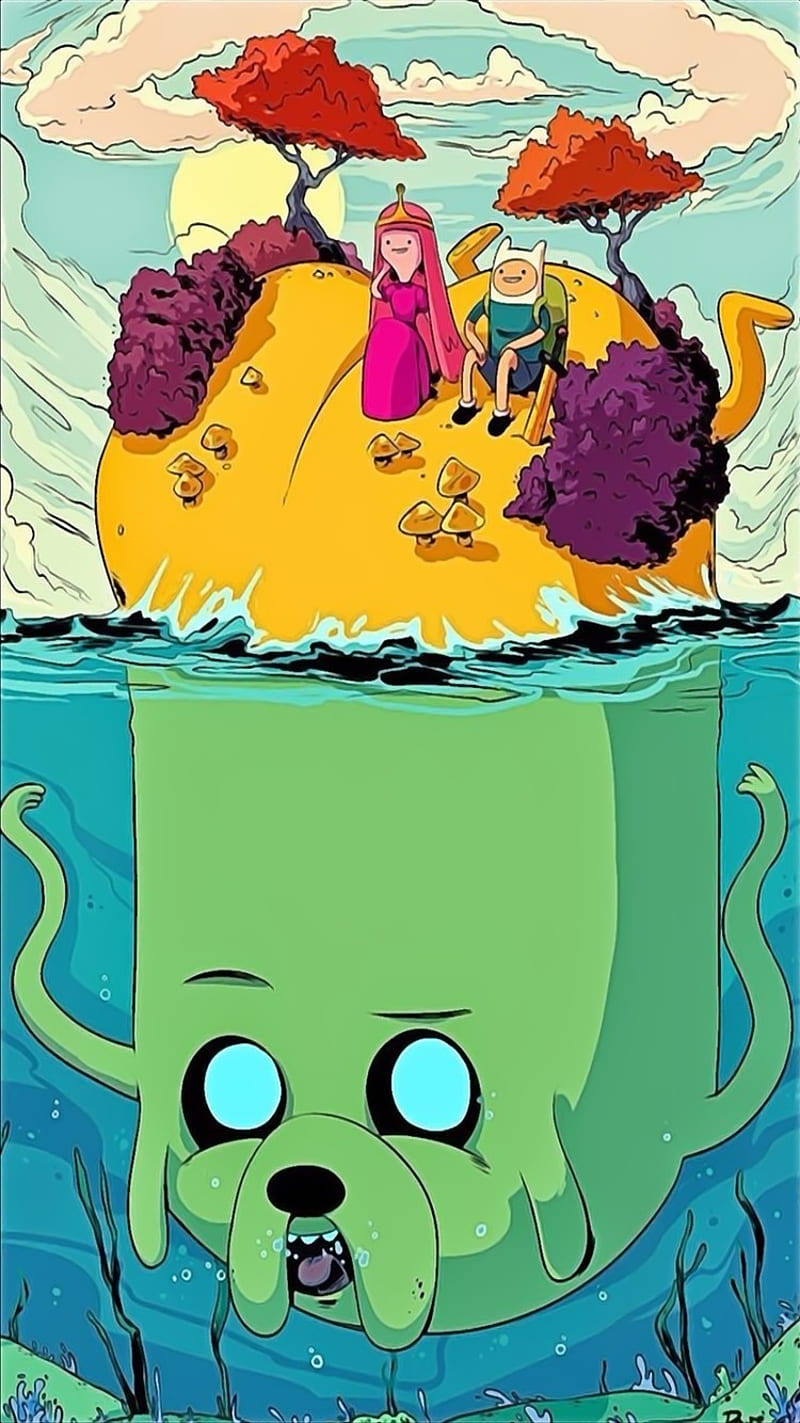 800x1423 Adventure time with finn(fionna) and jake (cake), cake, ice king, fionna, jake, HD wallpaper