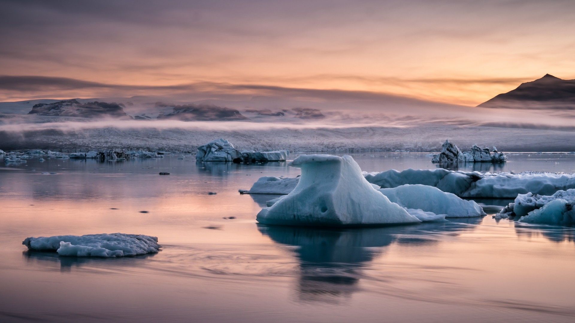 1920x1080 ice, Sea, Sun, Cold, Mountains, Reflection, Sunrise, Sunset, Ocean, Winte, Glacier Wallpaper HD / Desktop and Mobile Background