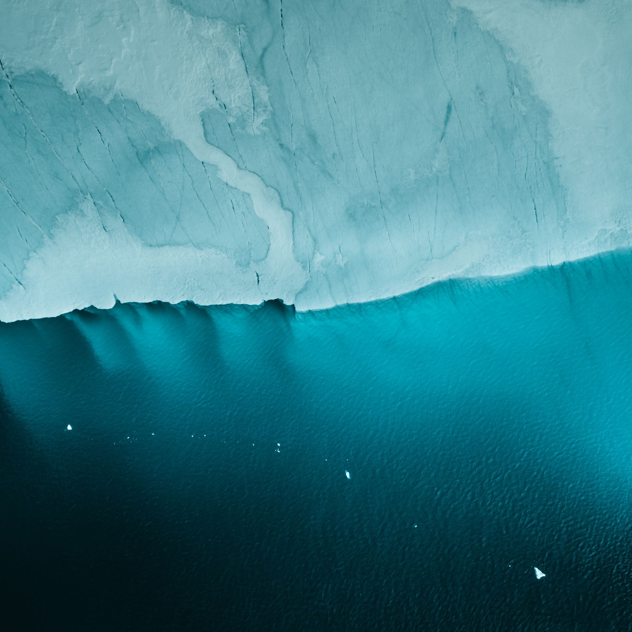 2048x2048 Iceland Wallpaper 4K, Glacier, Aerial view, Cold, Cliff