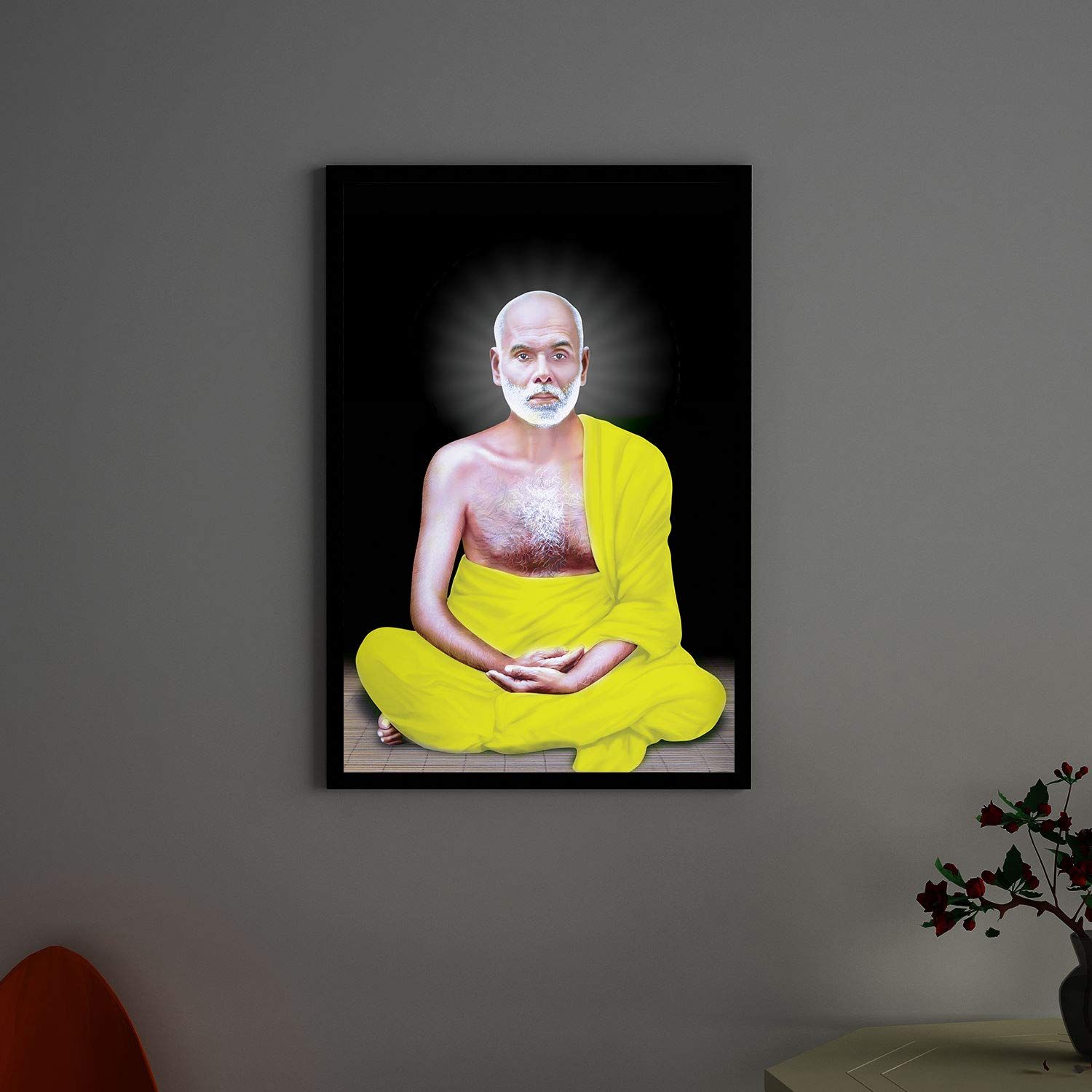 1500x1500 Elcare Divine Led Photo Frame of Sree Narayana Guru Inches. ELC018 : Amazon.in: Home & Kitchen