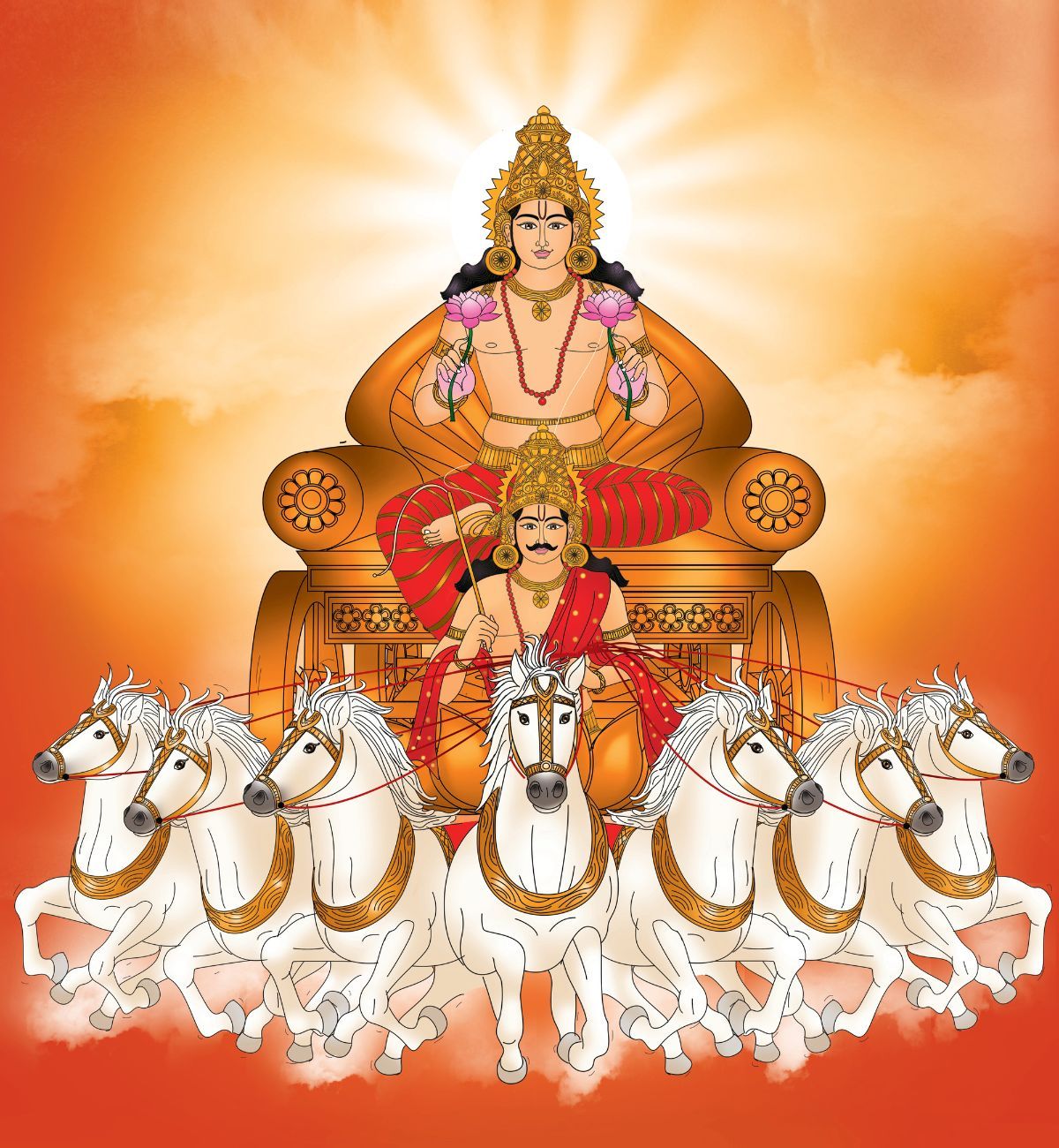 1200x1300 Surya Narayan, God of The Sun Mural Wallpaper®