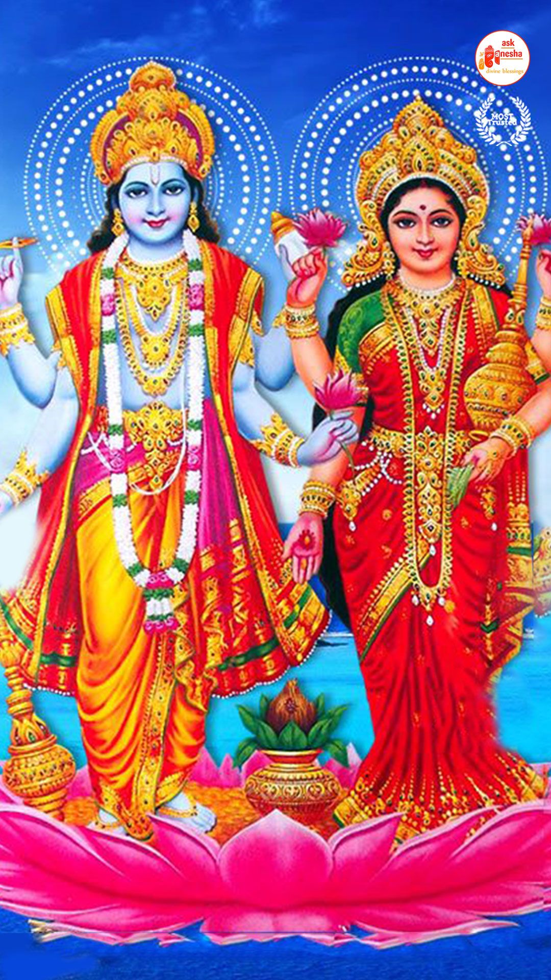 1080x1920 Lakshmi Narayan Wallpaper [HD]. Download Free Image on Askganesha