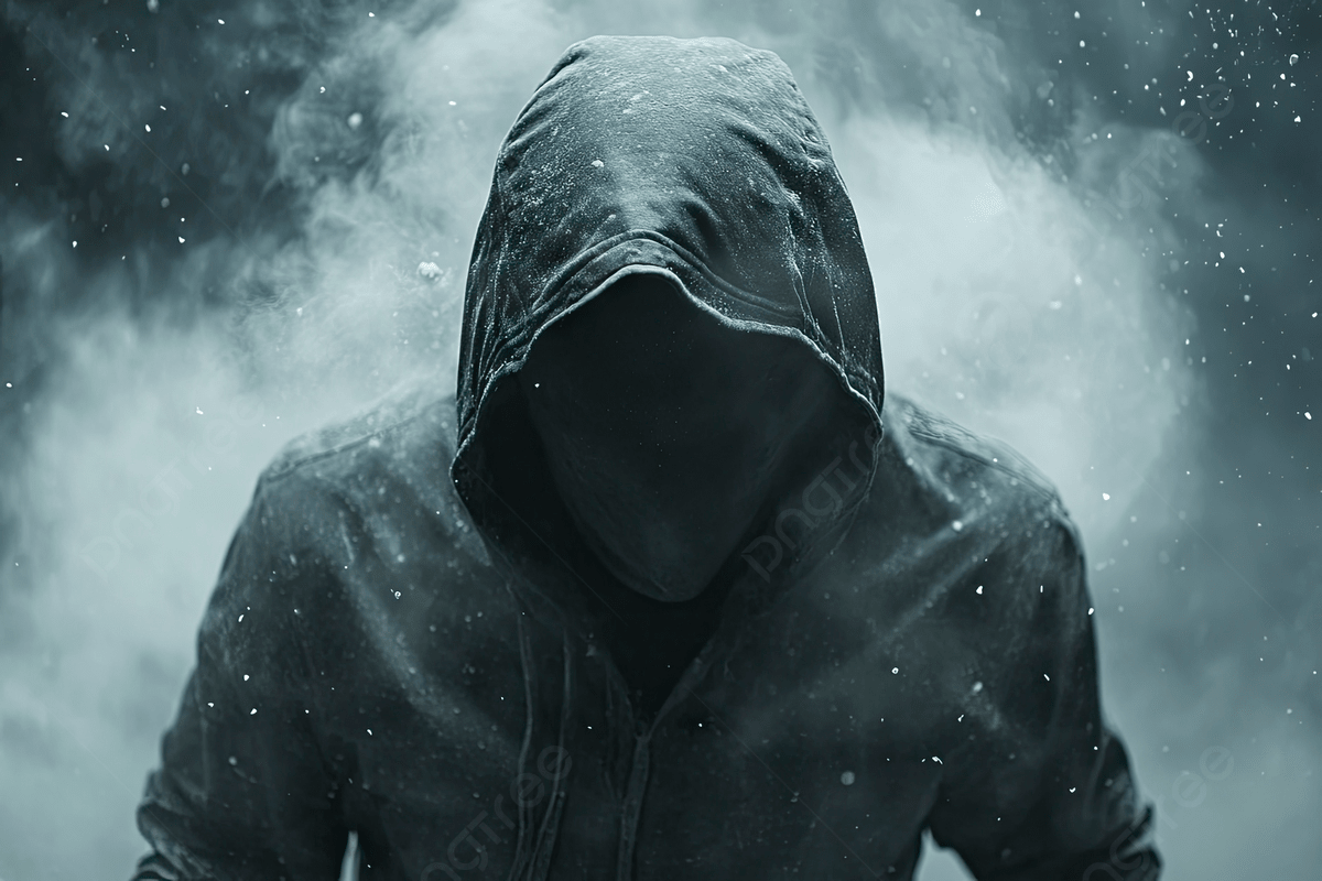1200x800 A Man In Black Hoodie Hood Up And Face Obscured By Shadow Stands Against An Ominous Gray Background, Man, Mysterious, Figure Background Image And Wallpaper for Free Download