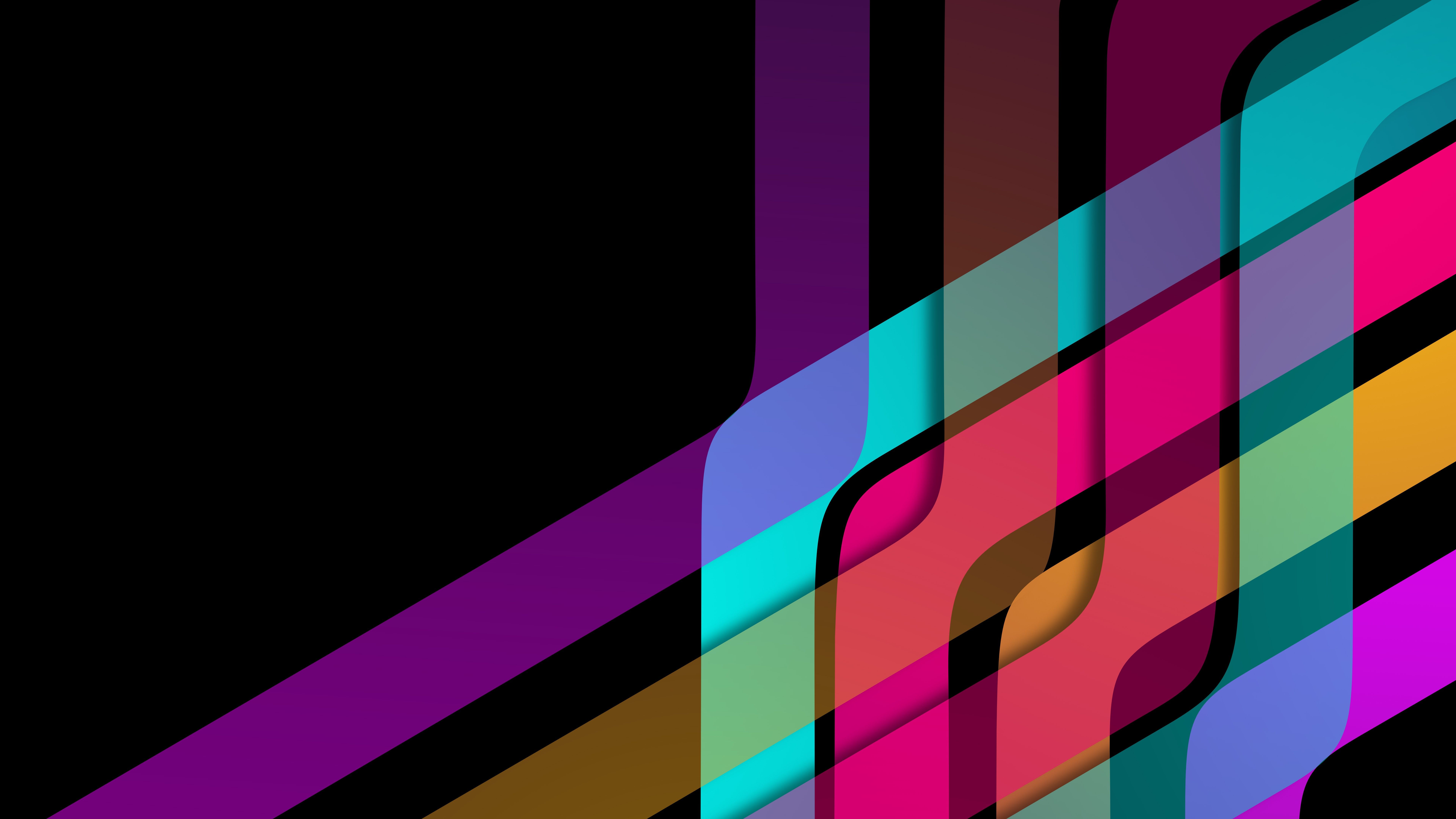 7680x4320 Colorful Minimalist Lines Shapes 4K 8K HD Abstract Wallpaper
