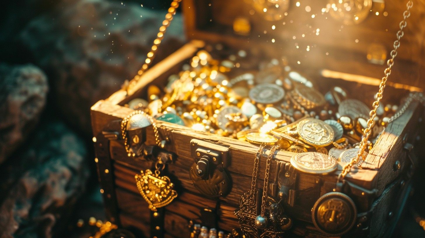1456x816 Free Treasure Chest Magic Image, Chest, Gold