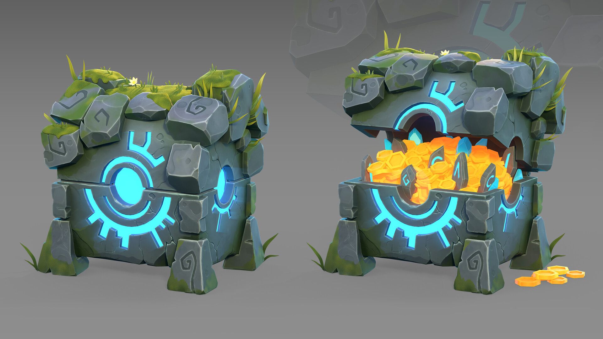 1920x1080 Magic stone chest