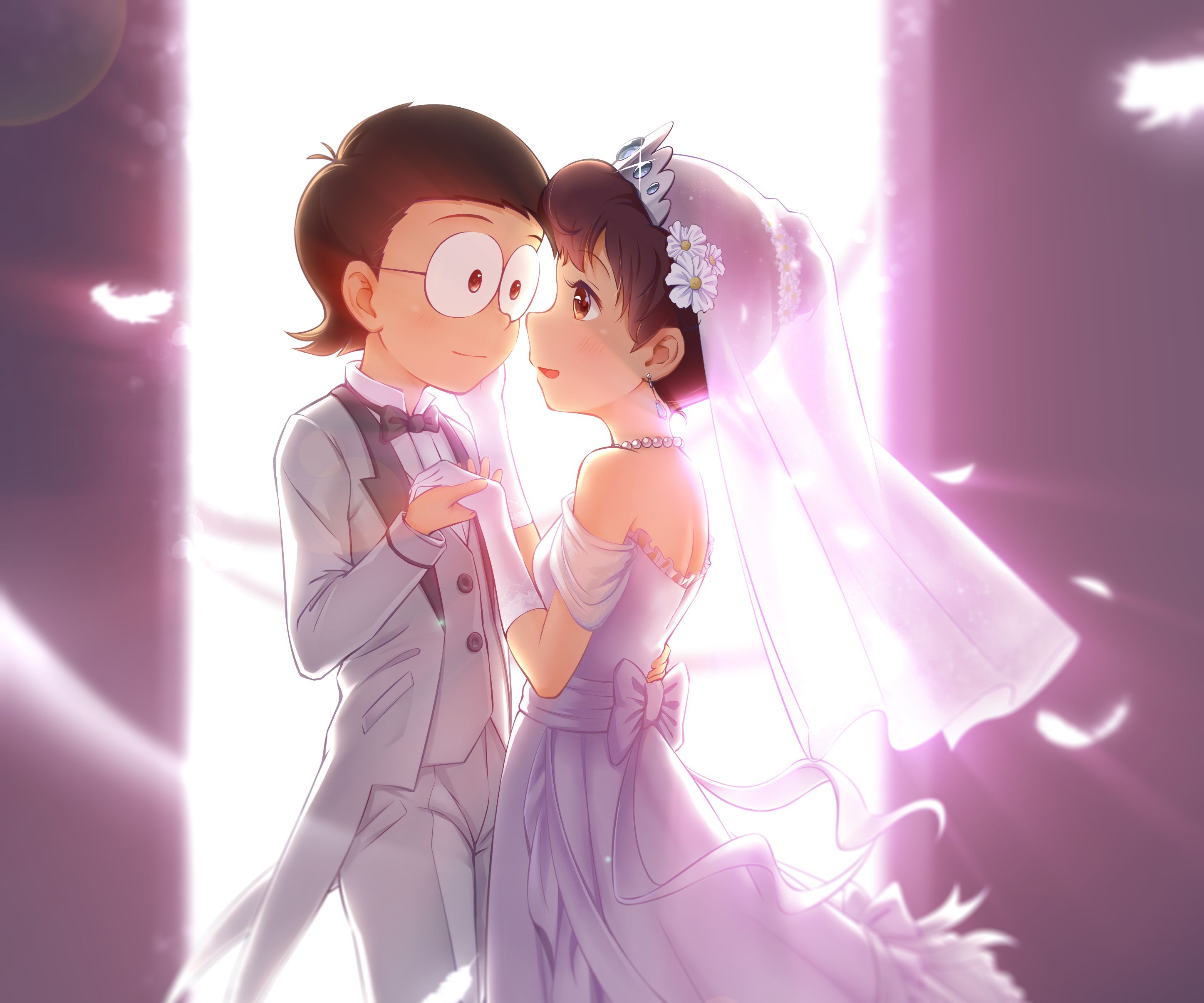 2894x2412 Nobita & Shizuka's Magical Wedding Doraemon Anime Wallpaper