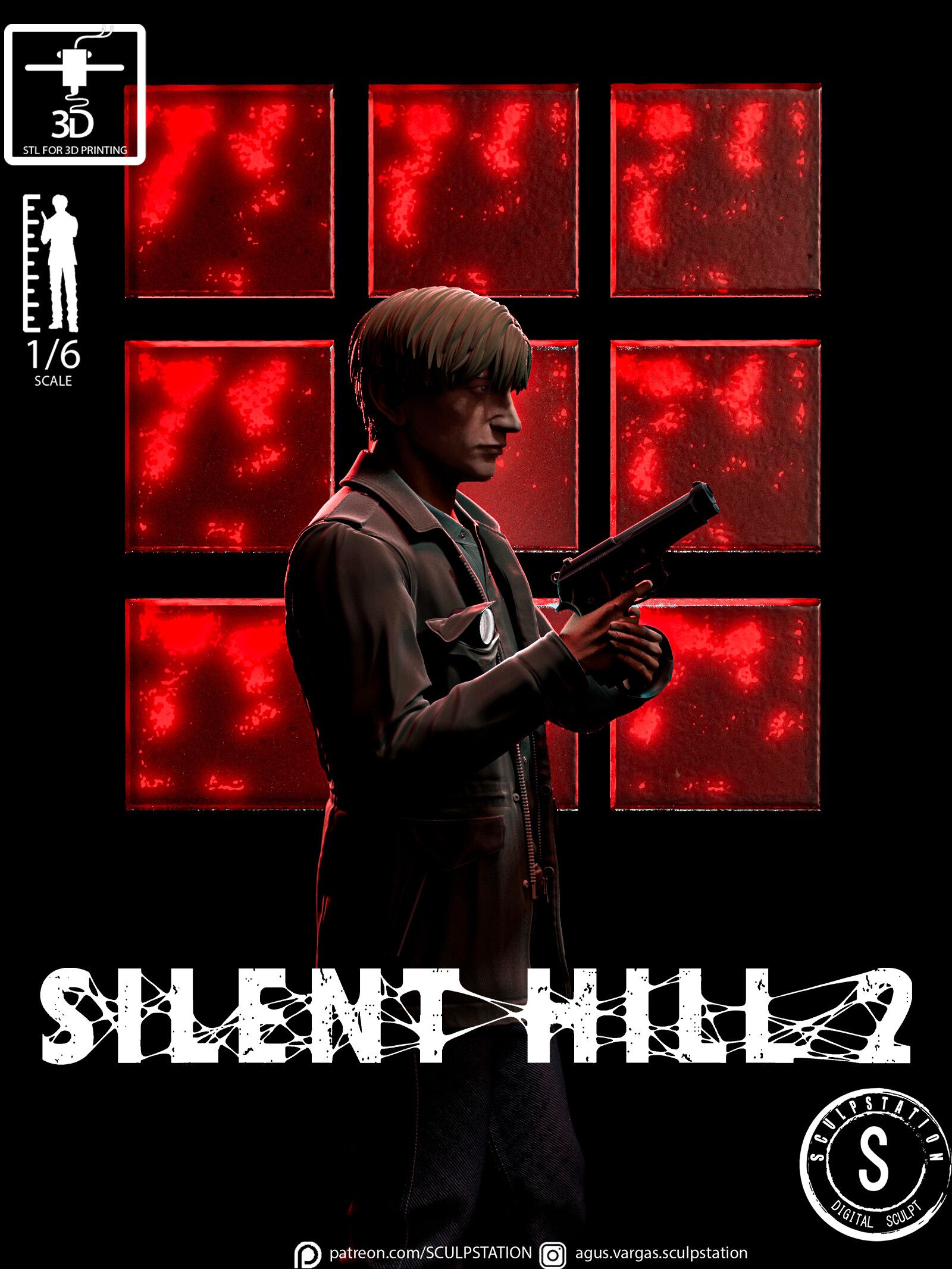 1600x2132 Ivan Pablo Agustin Vargas SUNDERLAND HILL 2 REMAKE fanart 3D printing
