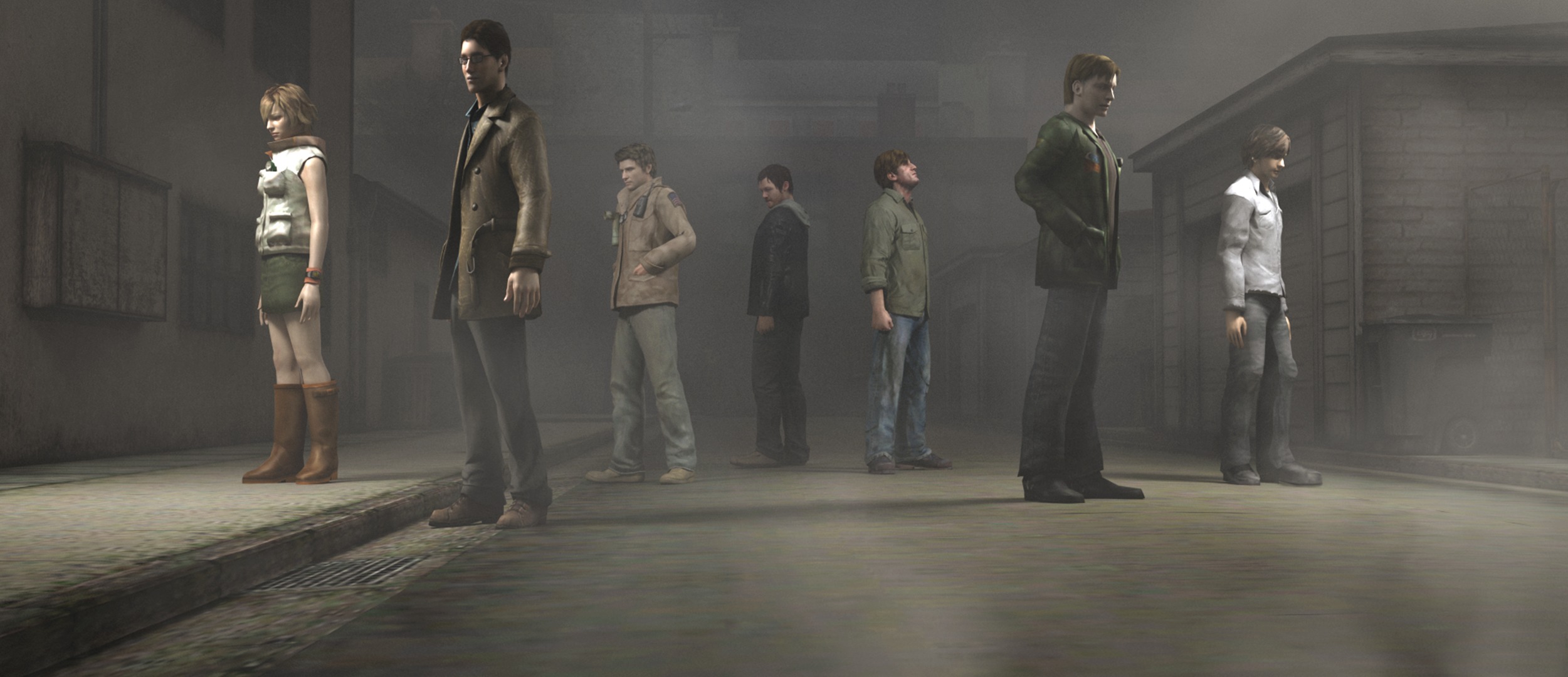 2501x1080 Wallpaper Murphy Pendleton, Silent Hill, Silent Hill: Downpour, Heather Mason, Henry Townshend, James Sunderland, Silent Hill 4: The Room, Harry Mason for mobile and desktop, section игры, resolution 2501x1080