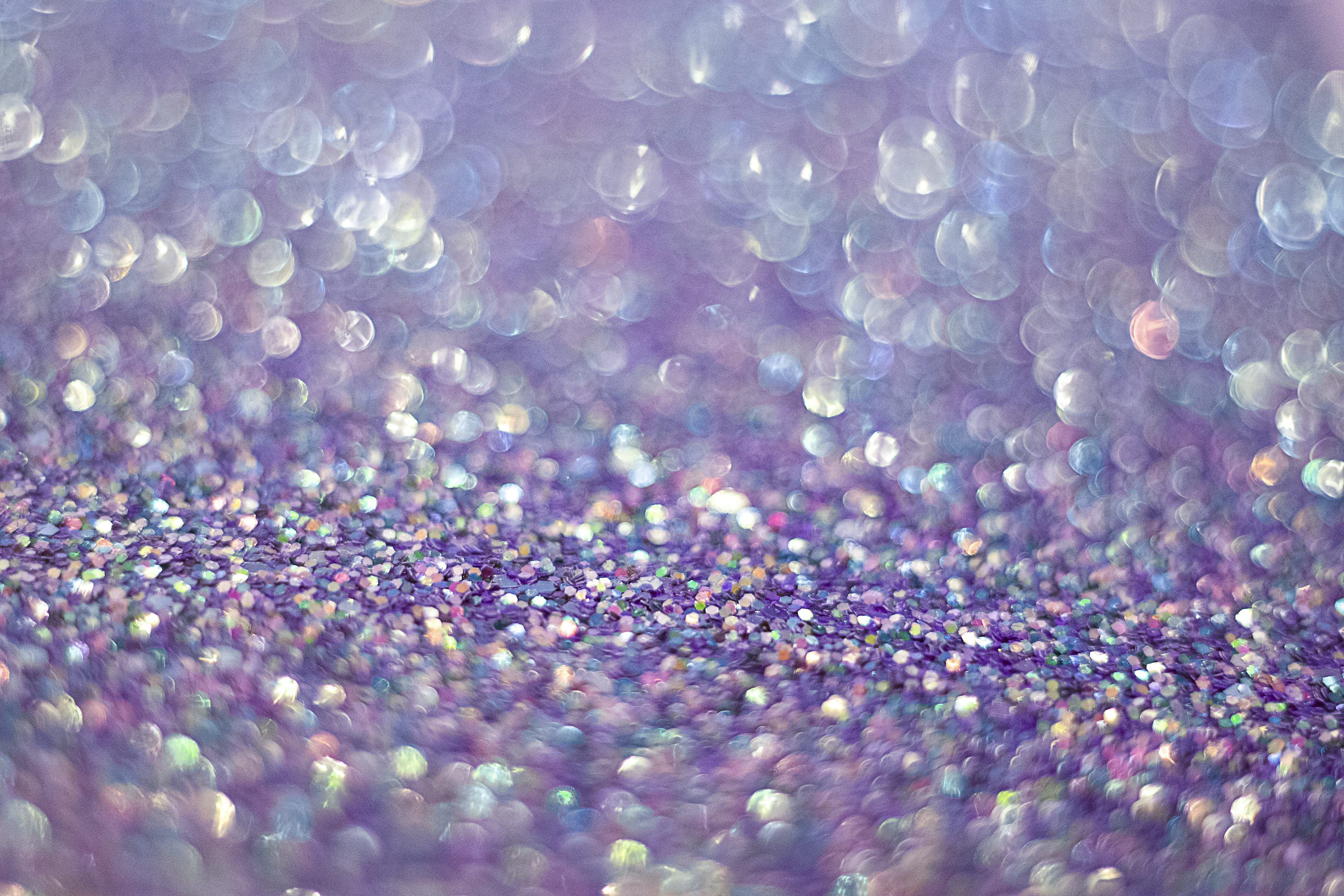 3000x2000 Purple and blue light bokeh photo