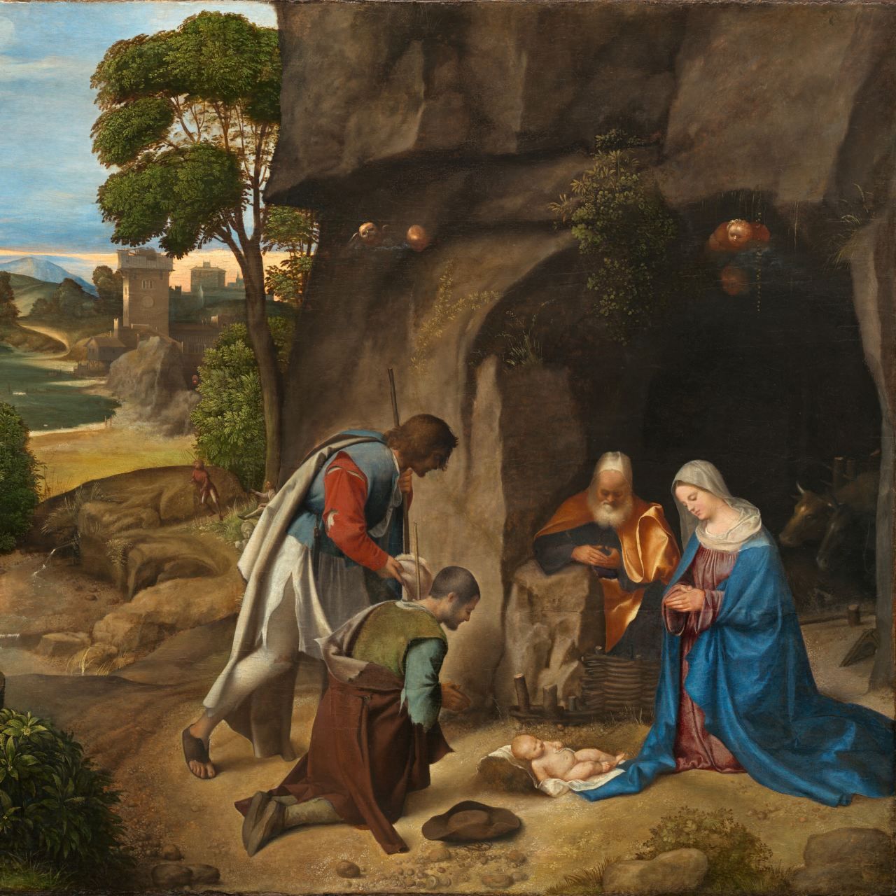 1280x1280 Adoration of the Shepherds': Giorgione's Pastoral Christmas