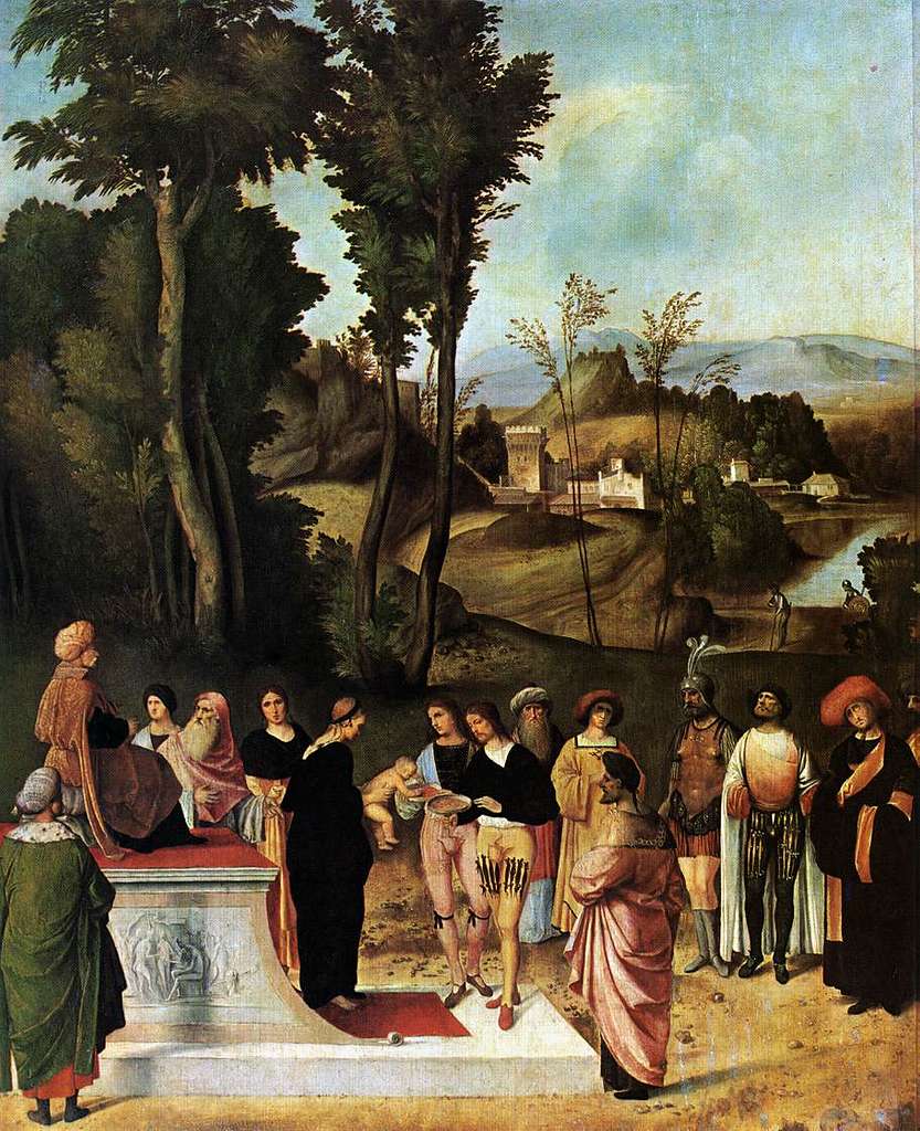 833x1024 Moses undergoing trial by fire by giorgione Image: PICRYL Domain Media Search Engine Public Domain Search