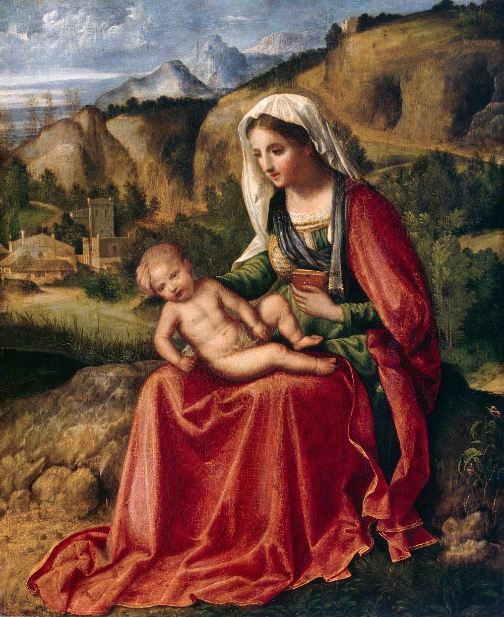 1000x1224 Giorgione 's Virgin Child Landscape. Free Photo Illustration