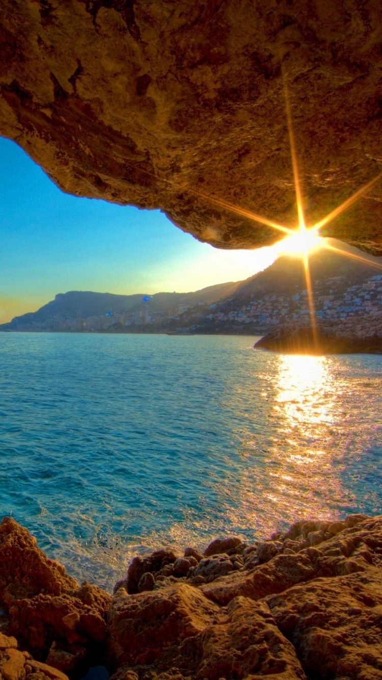 750x1334 Phone wallpaper: Hdr, Monaco, Earth, Ocean, City, Nature, Sunlight, Sun, Sunset 1226580