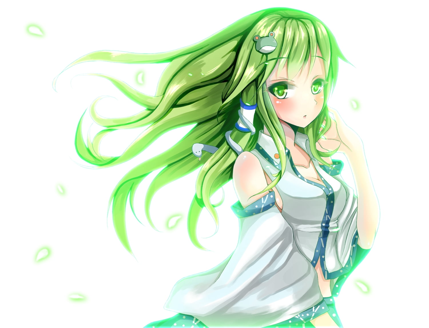 1500x1147 Green haired female anime character HD wallpaper