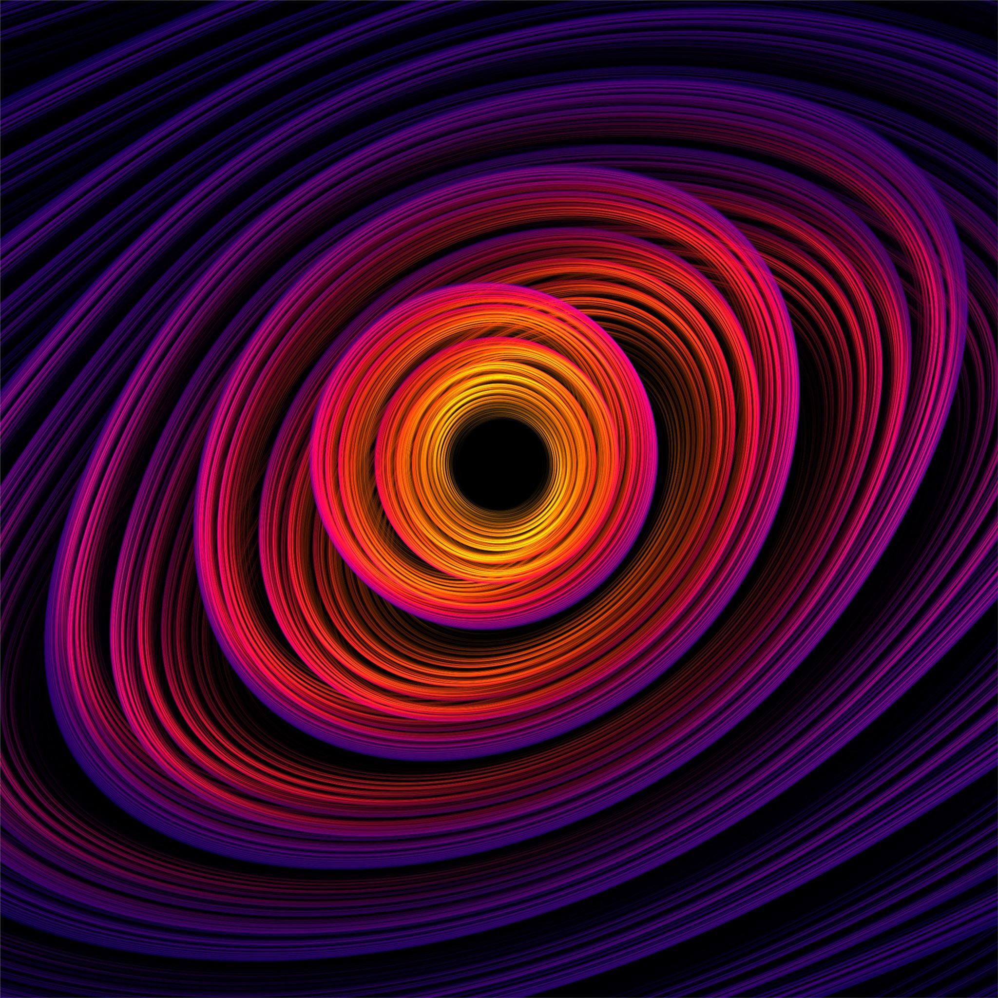 2048x2048 spiral shapes abstract 4k iPad Air Wallpaper Free Download