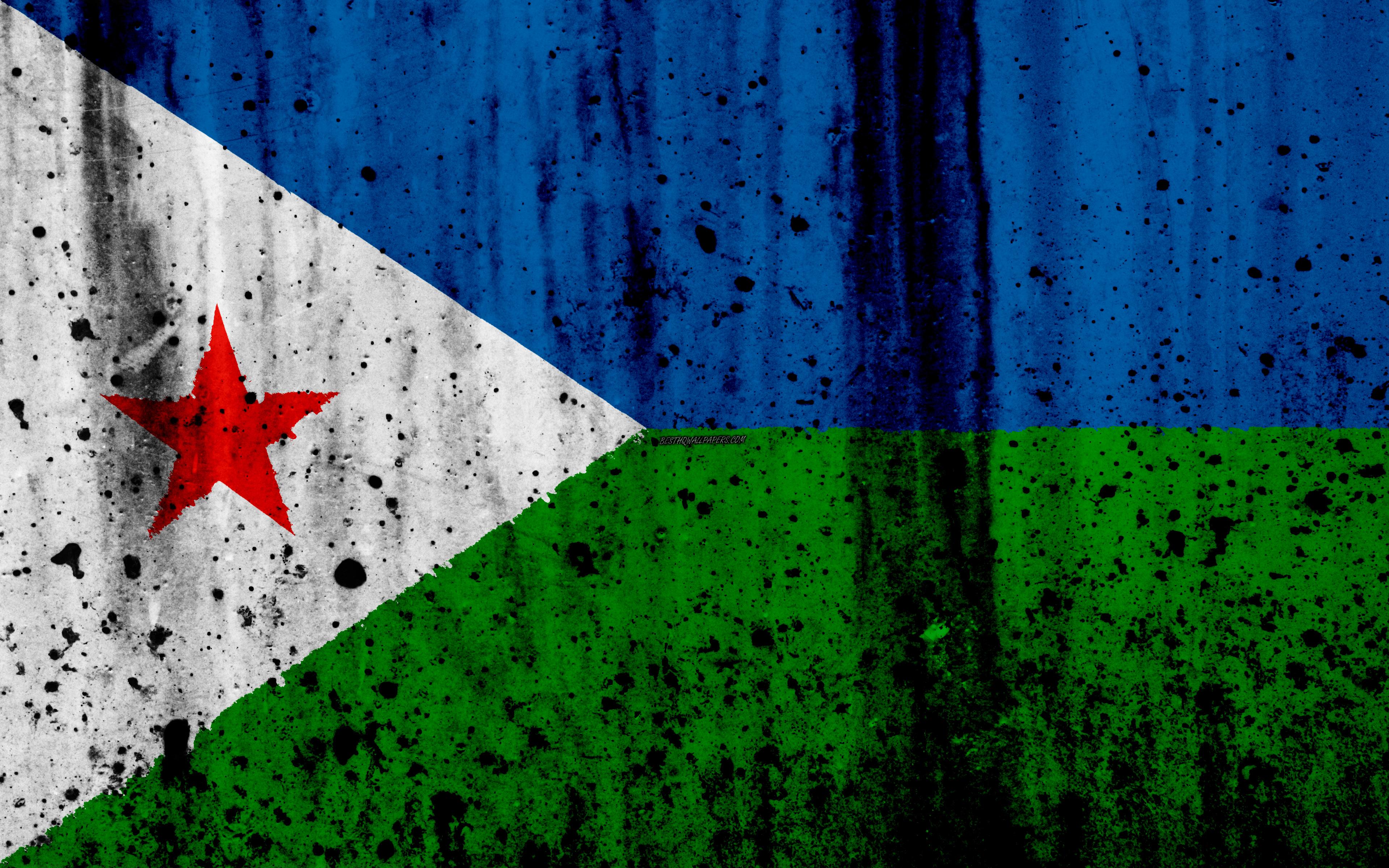 3840x2400 Djibouti Flag Wallpaper