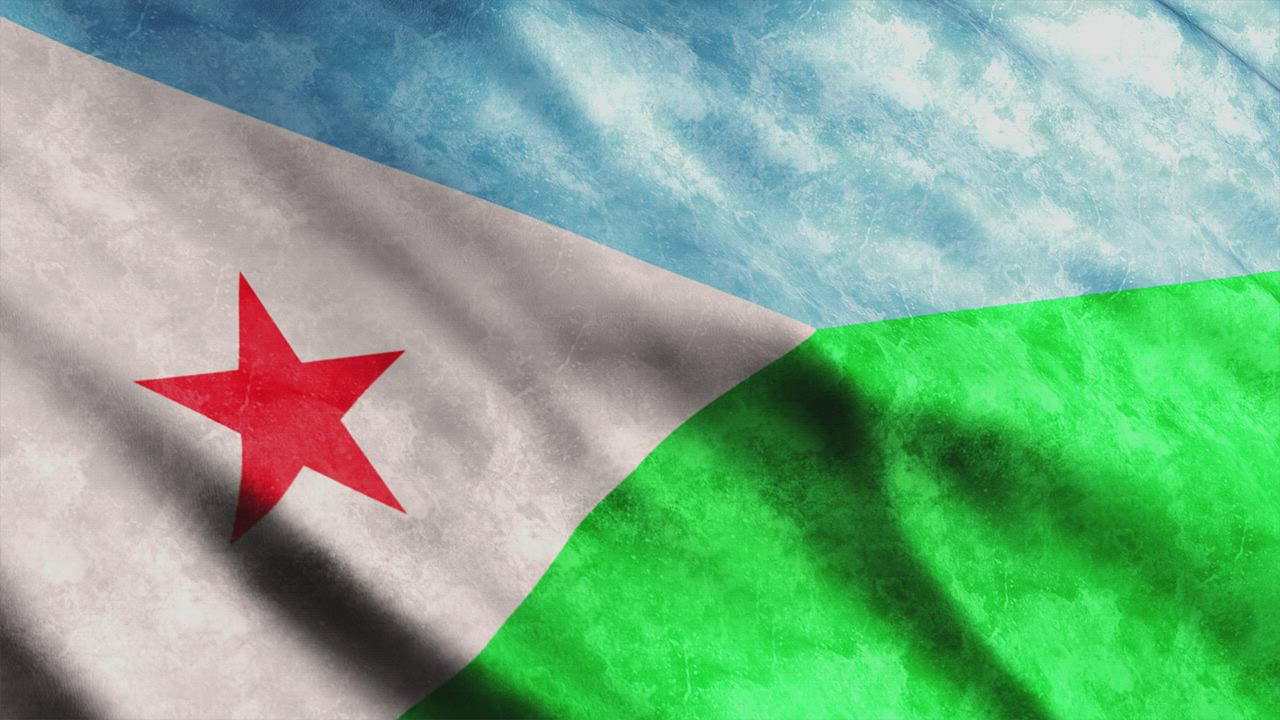 1280x720 Flag of the country of Djibouti in Africa