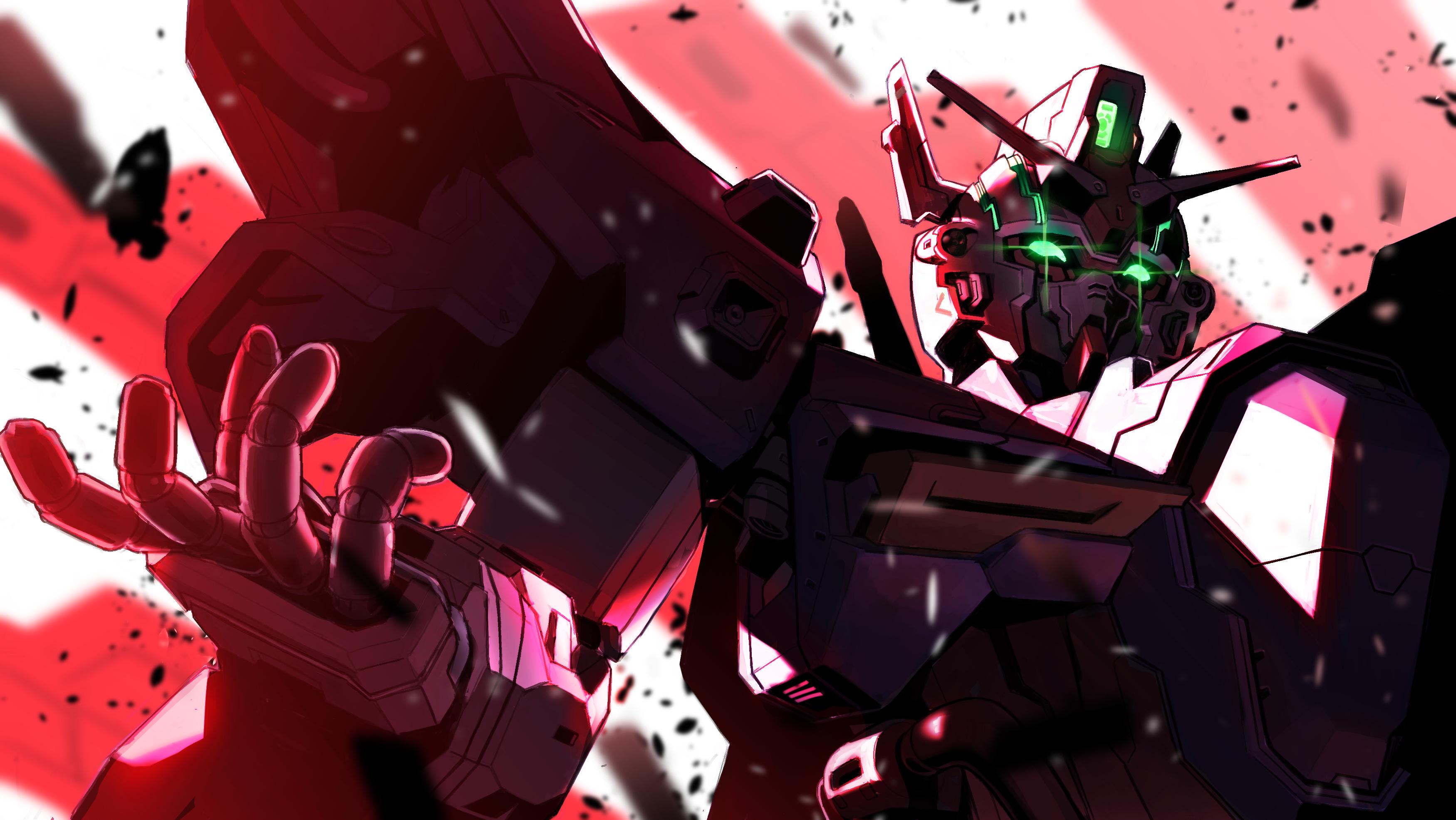 3500x1971 May the moon dwell within me! Moon Gundam (Artwork by me)