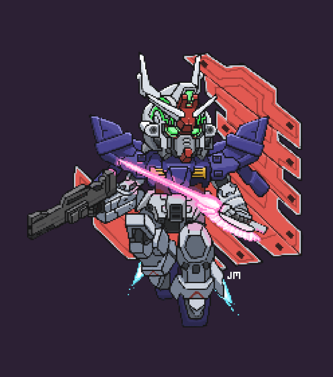 1062x1200 Pixel MS : Moon Gundam! Such a handsome boi