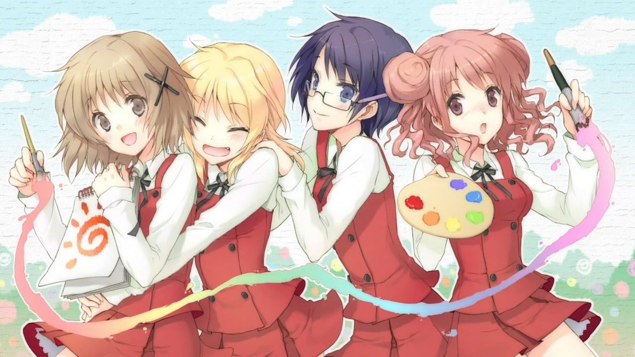 1280x720 Hidamari Sketch, now with 50% less wide!