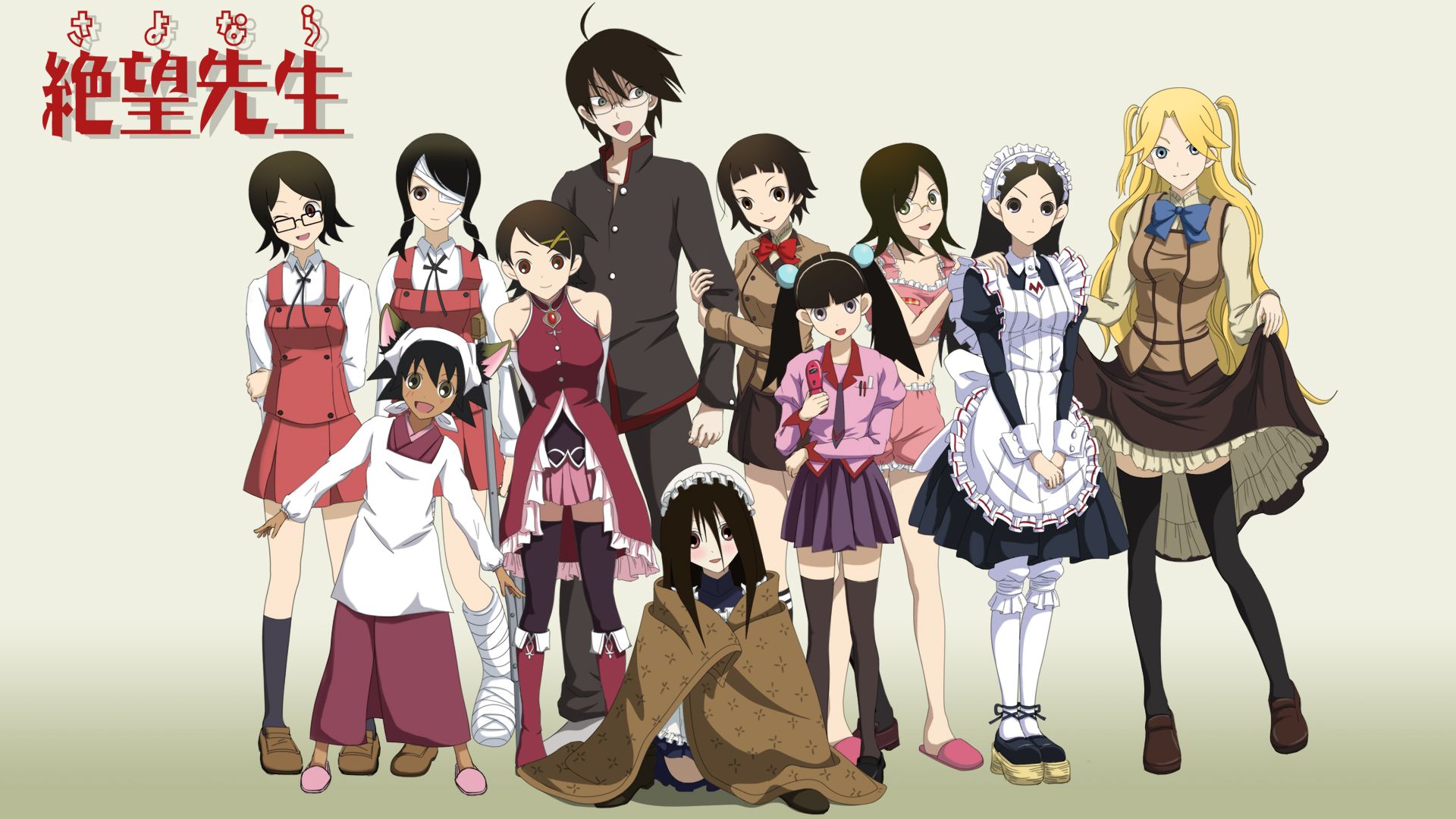 1920x1080 Phone wallpaper: Anime, Crossover, Hidamari Sketch, Maria Holic, Monogatari (Series), Puella Magi Madoka Magica, Sayonara Zetsubou Sensei 845337