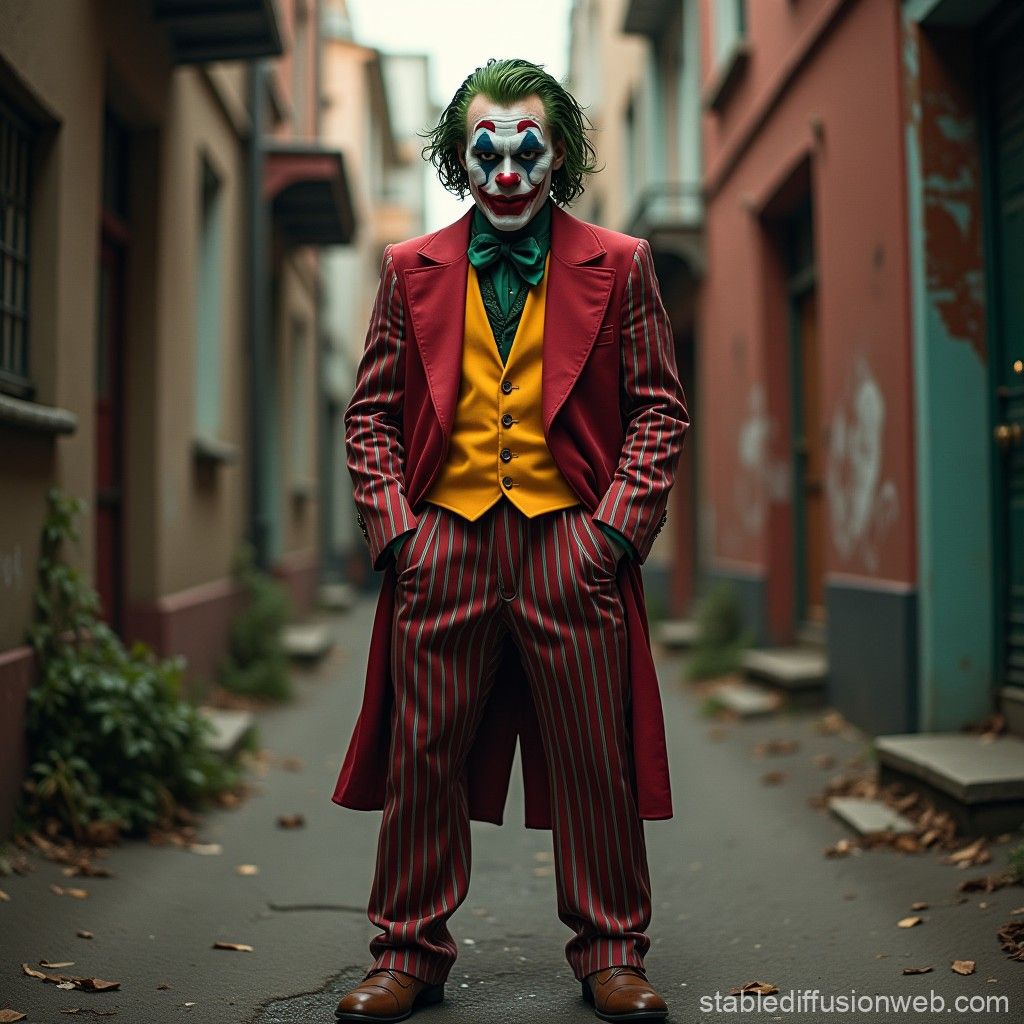 1024x1024 Card Joker in a Humble Pose. Stable Diffusion Online