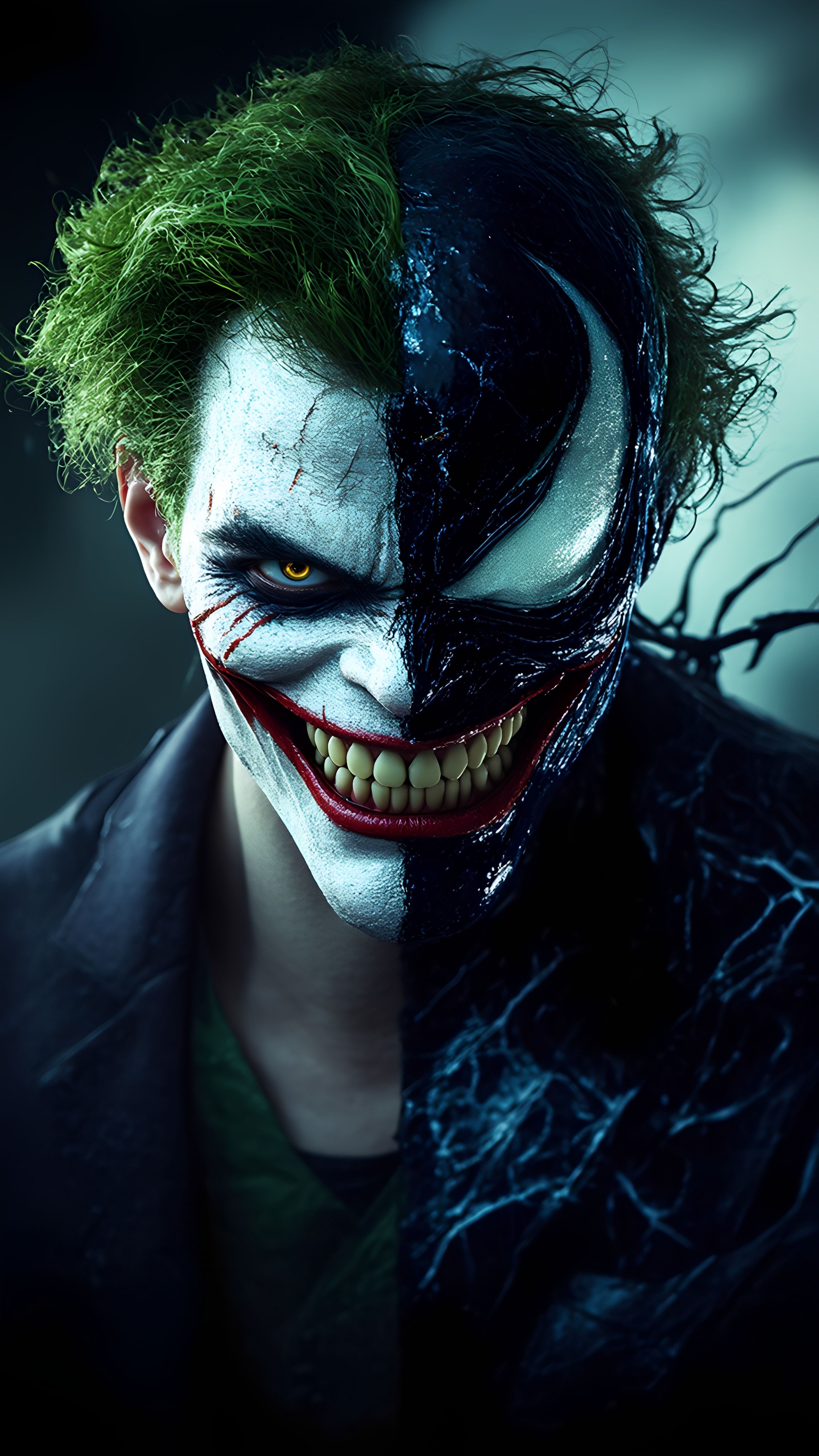 2880x5120 Half Joker Half Venom Portrait Ideas Hub