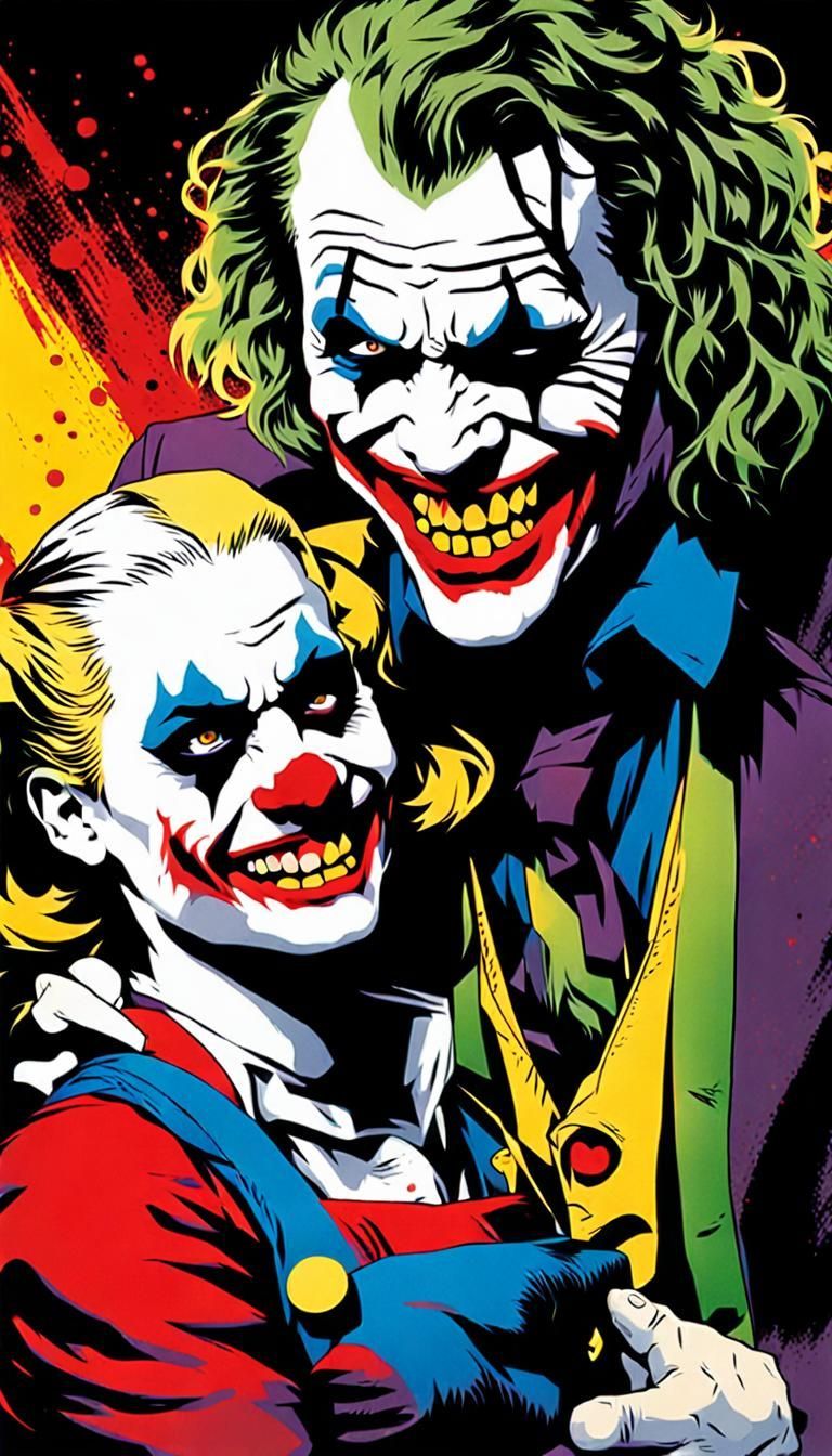 768x1344 Joker's Angry Visage: A Portrait of Dark Intensity