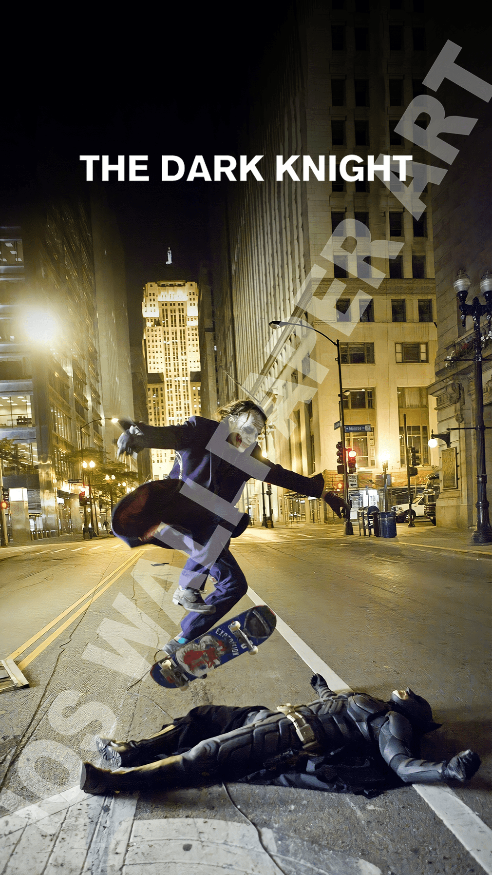 1010x1795 Joker Skateboarding Over Batman Download