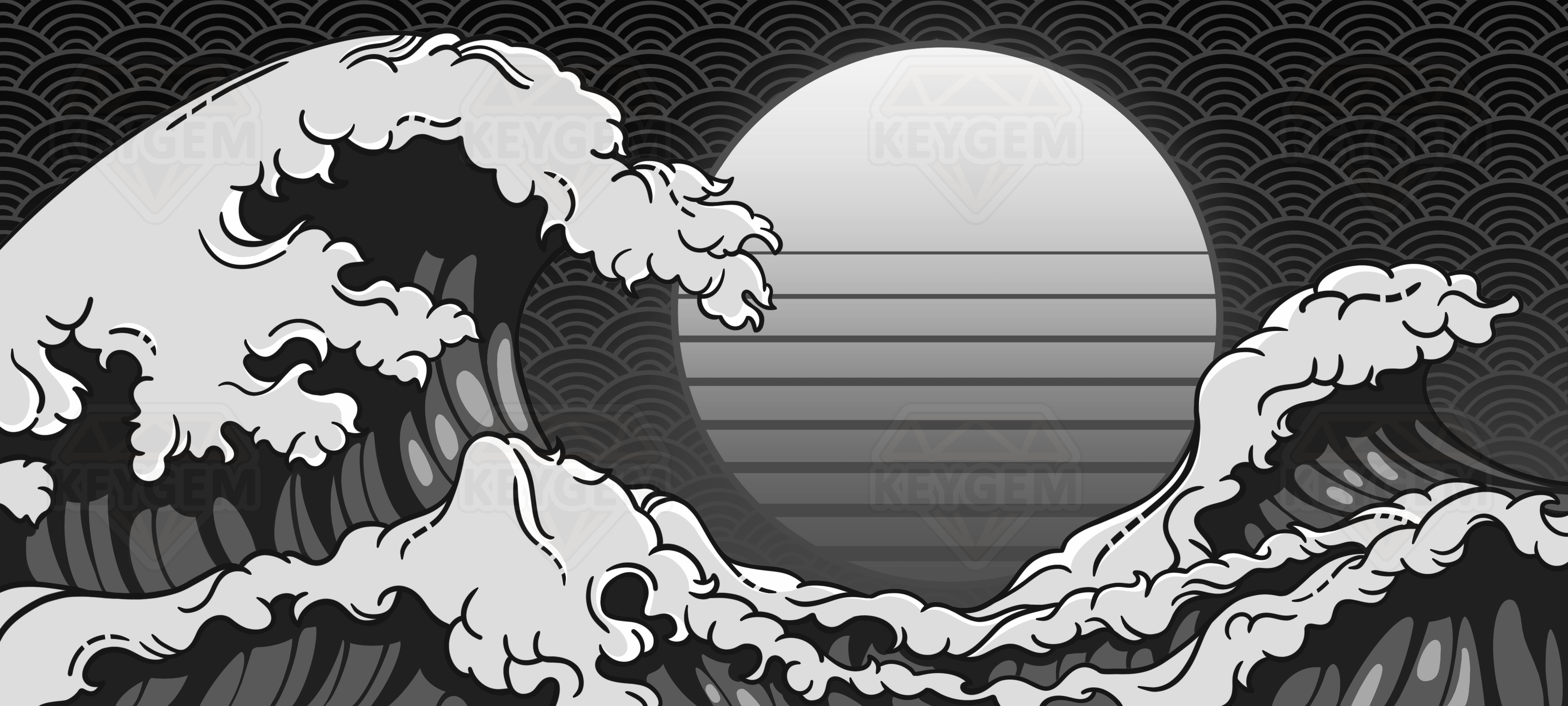 3910x1760 In Stock) The Great Retro Wave Deskmat