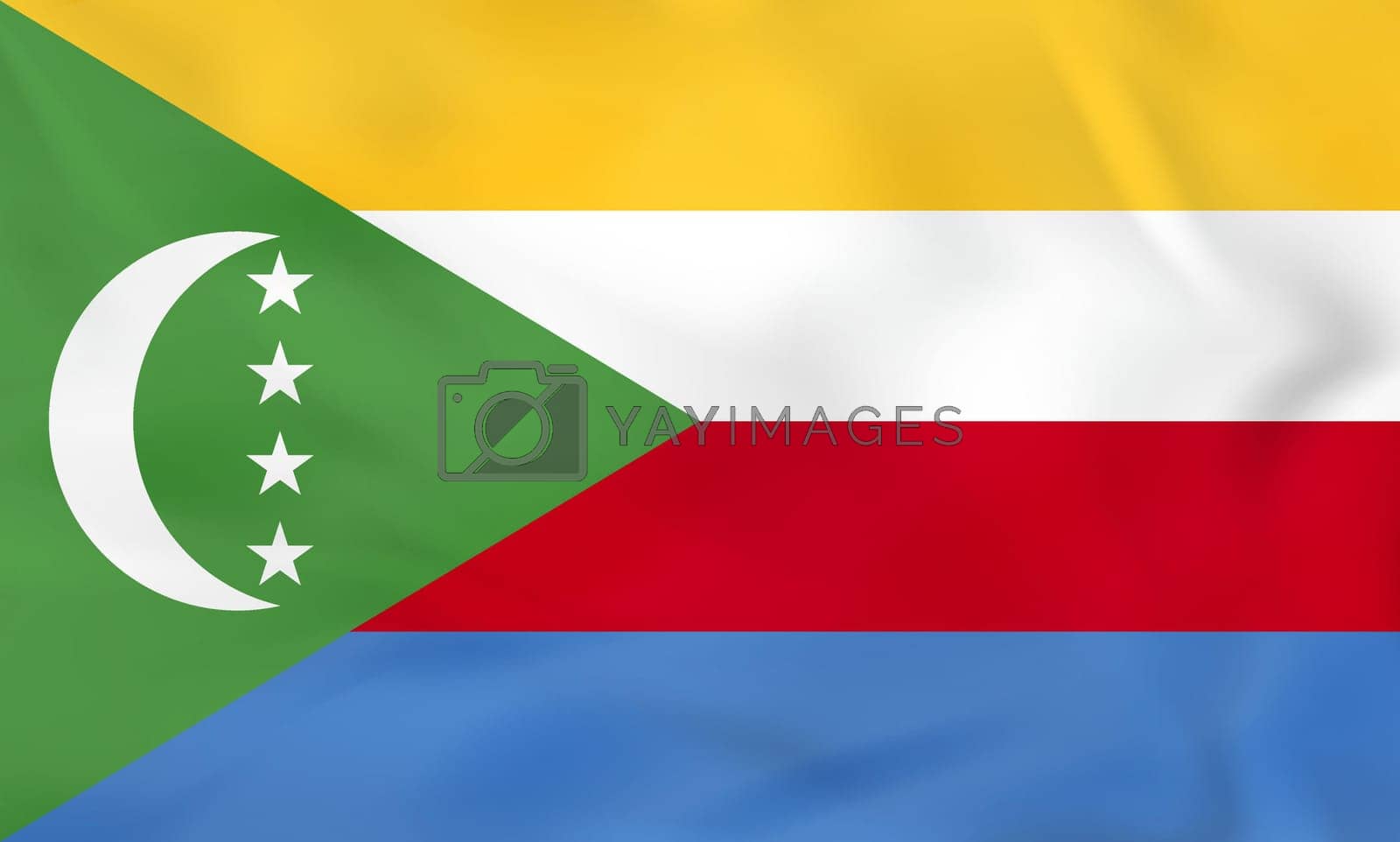 1600x962 Comoros waving flag. Comoros national flag background texture. by boldg Vectors & Illustrations with Unlimited Downloads
