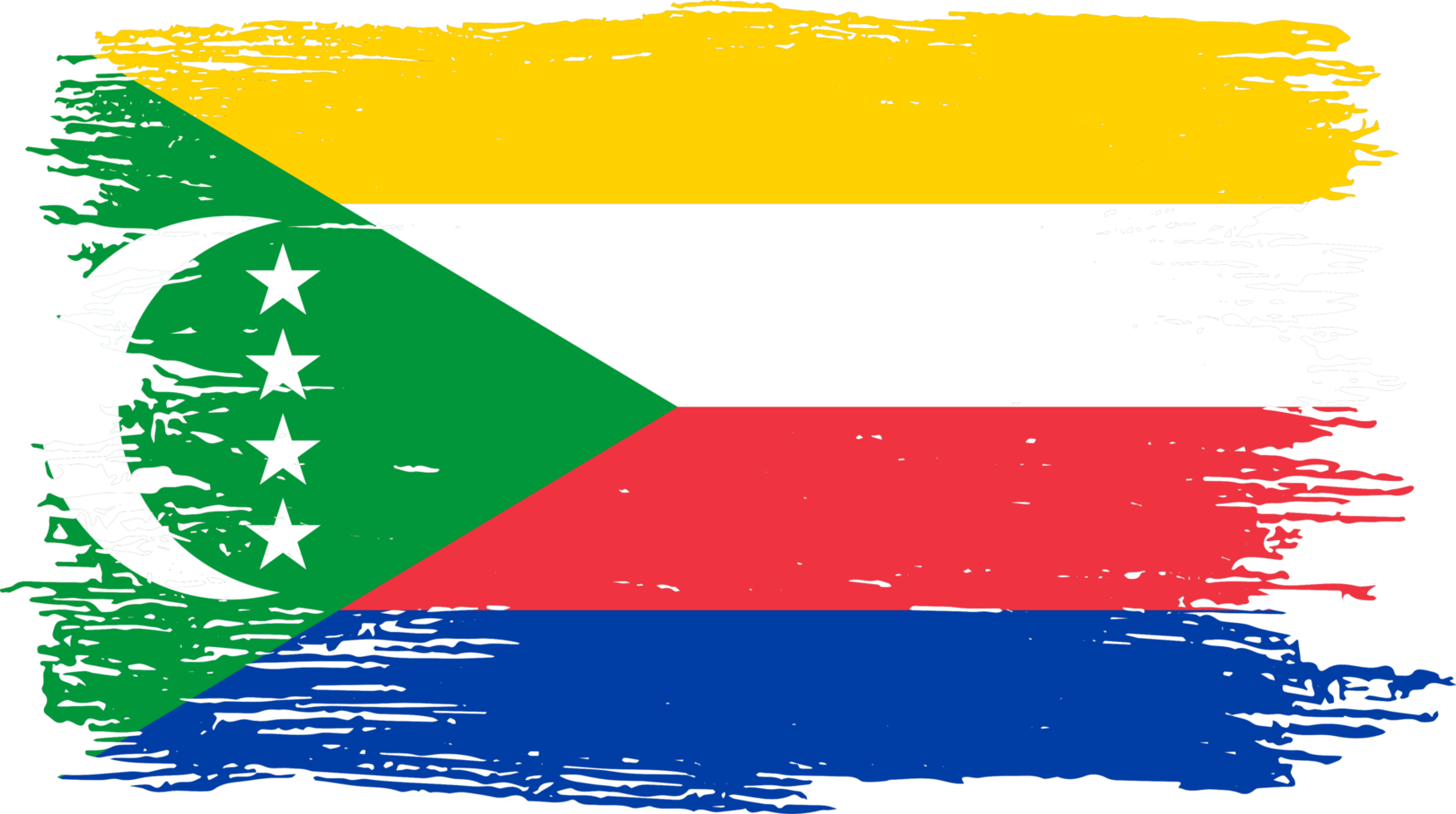 1754x980 Comoros flag with brush paint textured isolated on png or transparent background 20389412 PNG