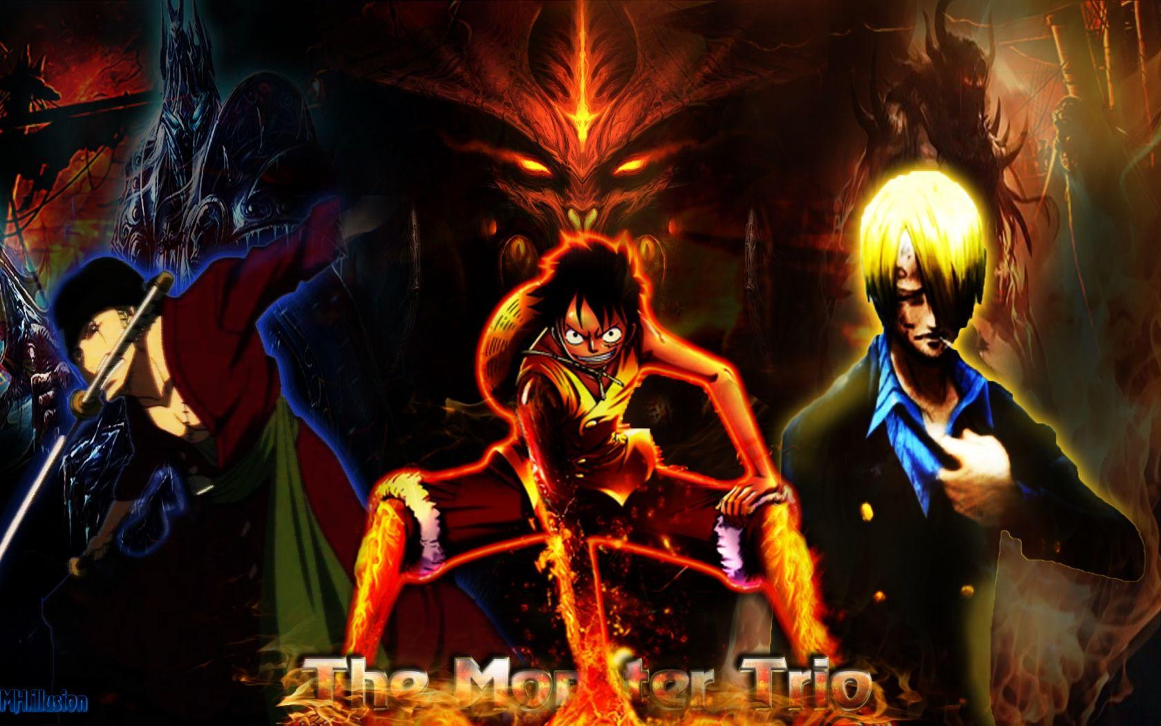 Trio of Monsters iphone cute one piece HD phone wallpaper  Pxfuel