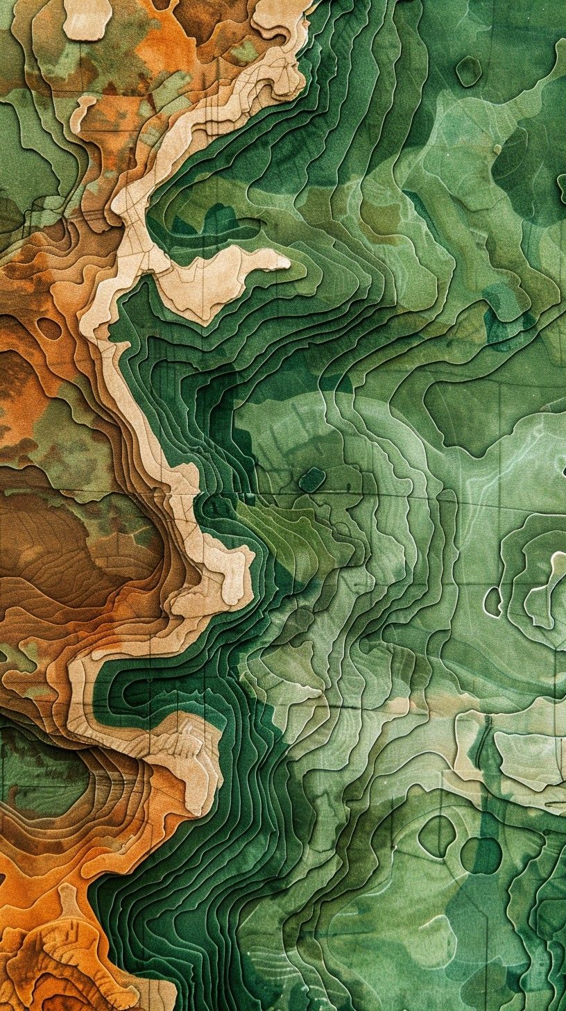 816x1456 Free Topographic Elegance Displayed Image, Map, Contours