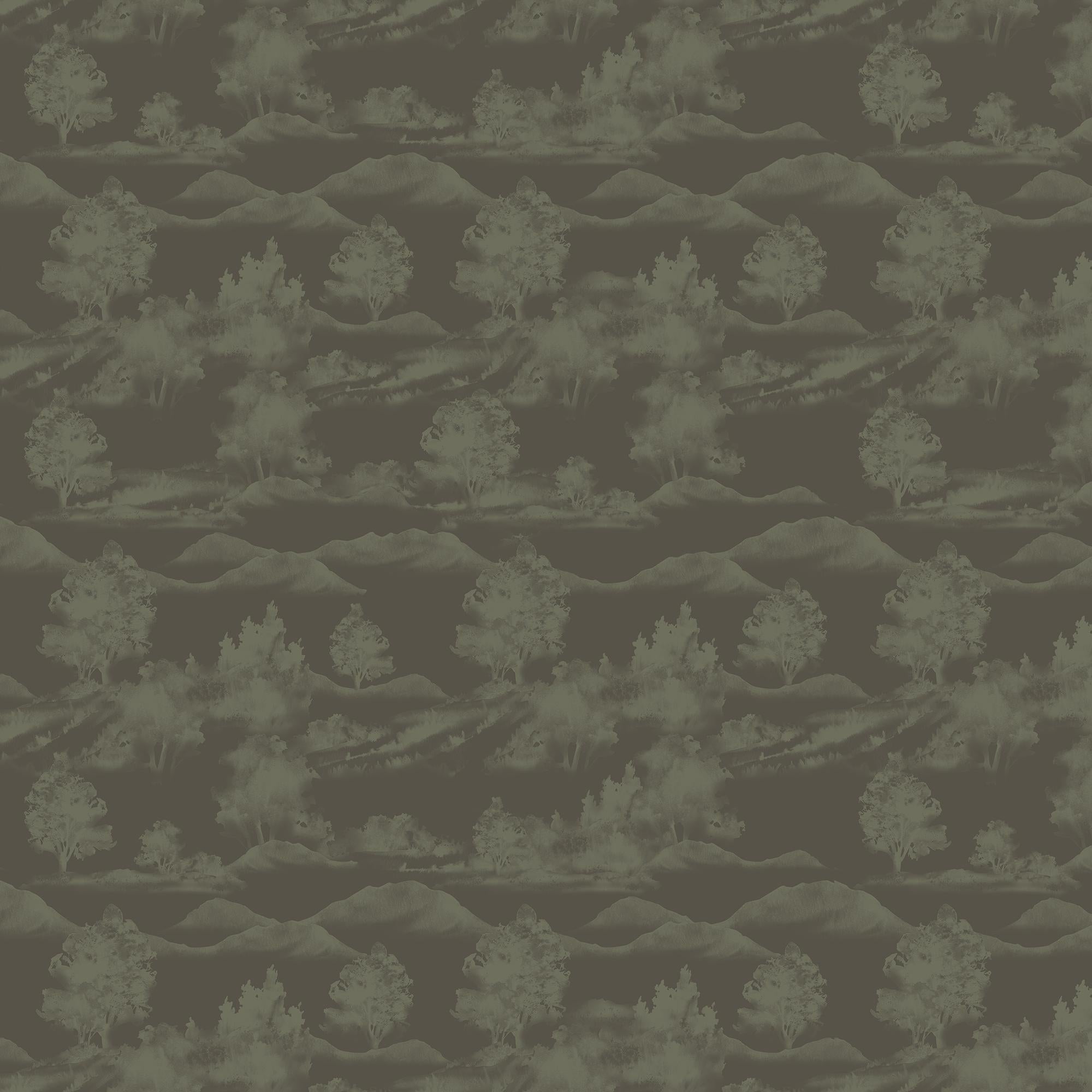 2000x2000 Downland Wallpaper in Olive Night I, 52 x 132