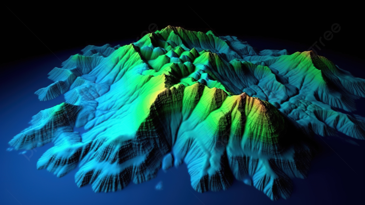 1200x673 Mountainous Bathymetric Terrain In 3D Rendered Gradient, Green Wallpaper, Mountain Wallpaper, Orange Wallpaper Background Image And Wallpaper for Free Download