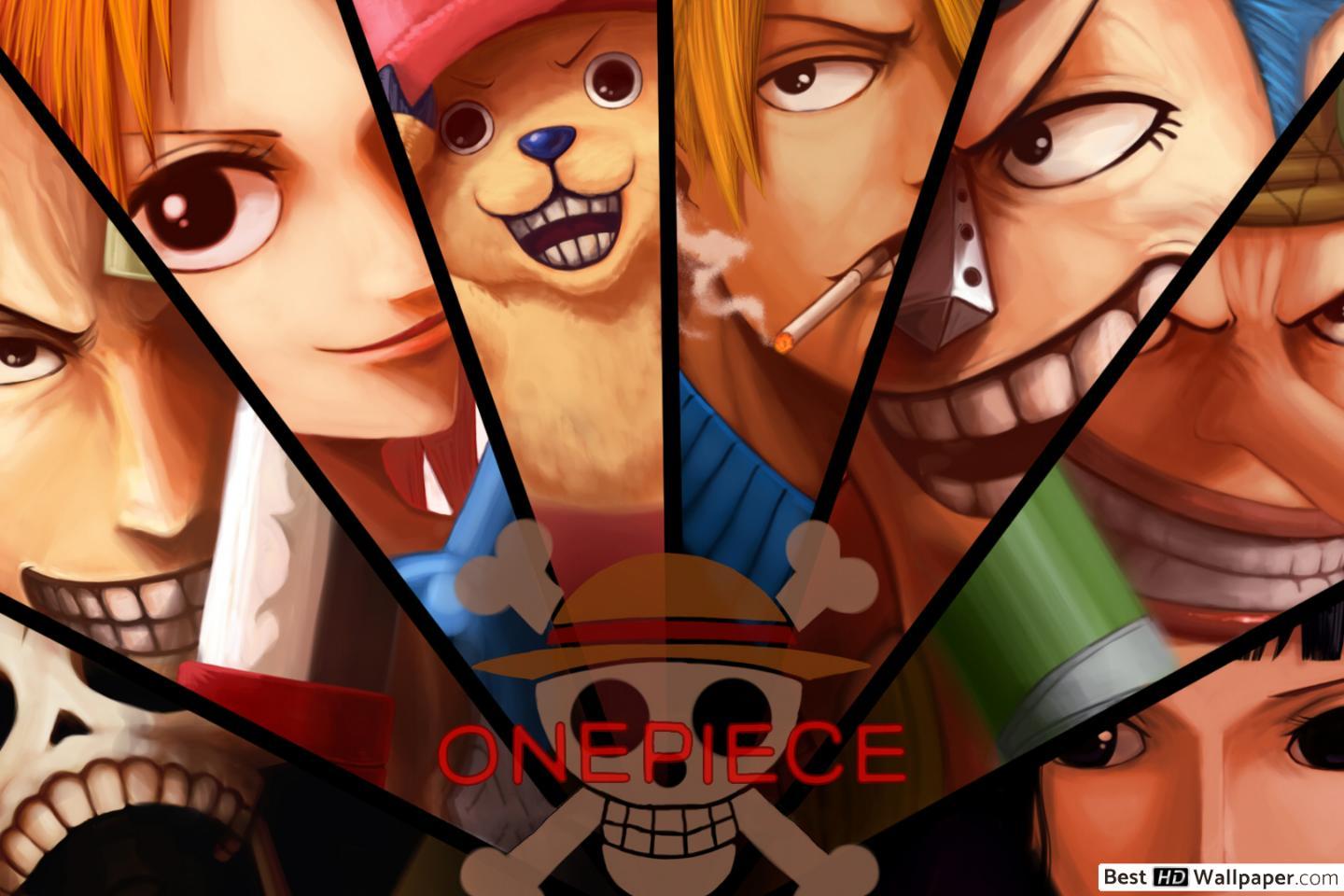 1440x960 One Piece - Monkey D. Luffy, Zoro Roronoa, Usopp, Sanji Vinsmoke, Nico Robin, Franky, Tony Tony Chopper, Nami, Brook tải hình nền HD