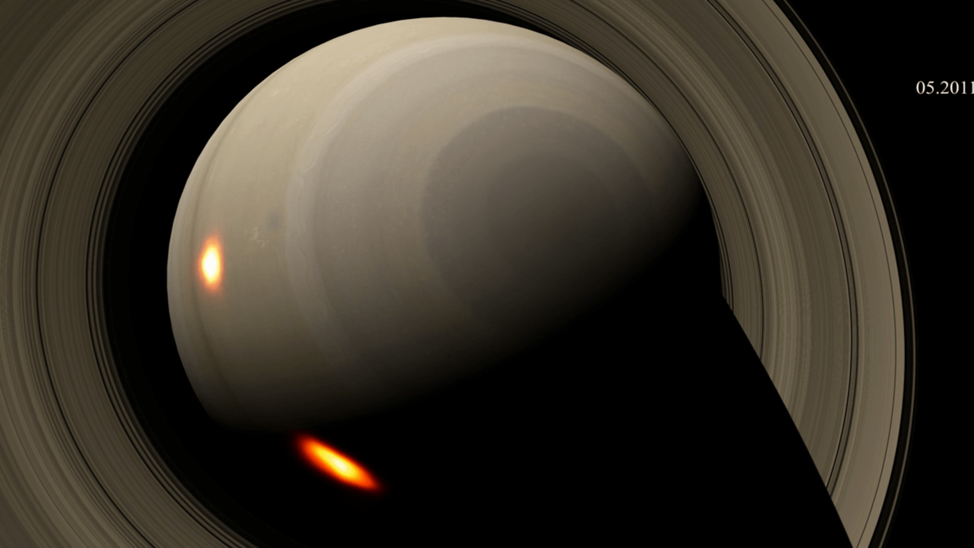 1920x1080 ESA down on Saturn's storm