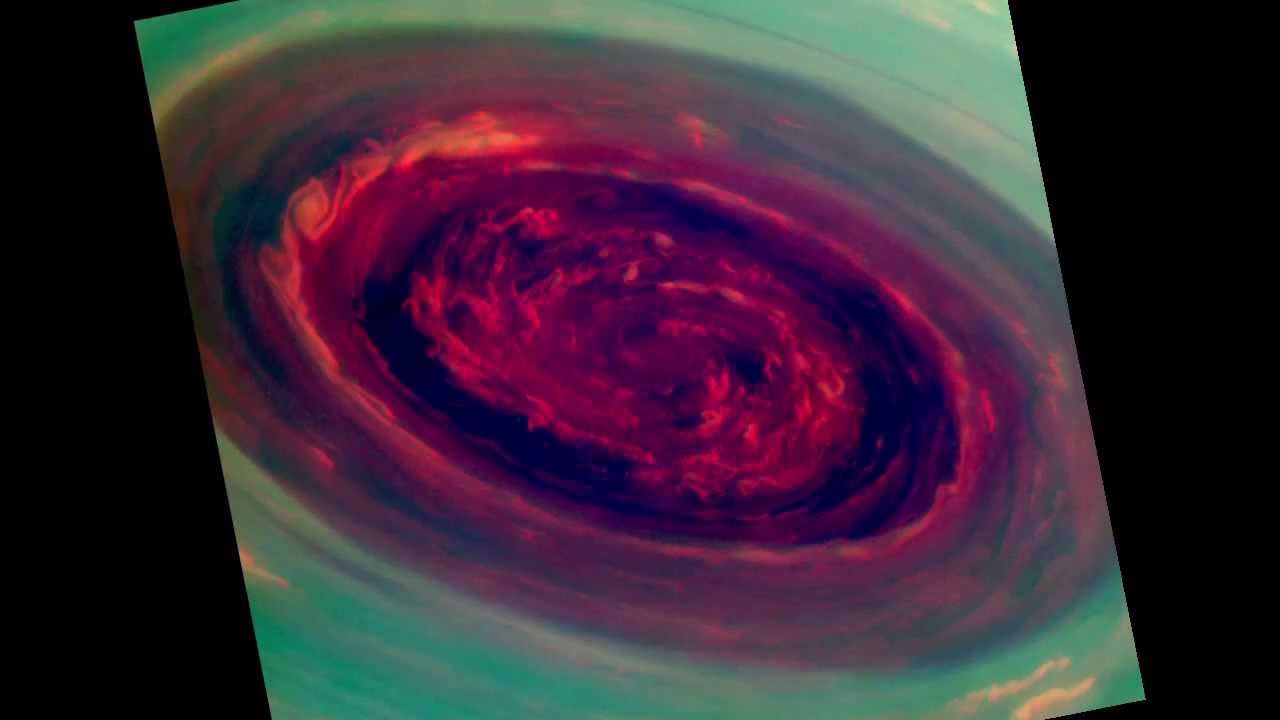 1280x720 The Storm System at Saturn's North Pole (video)