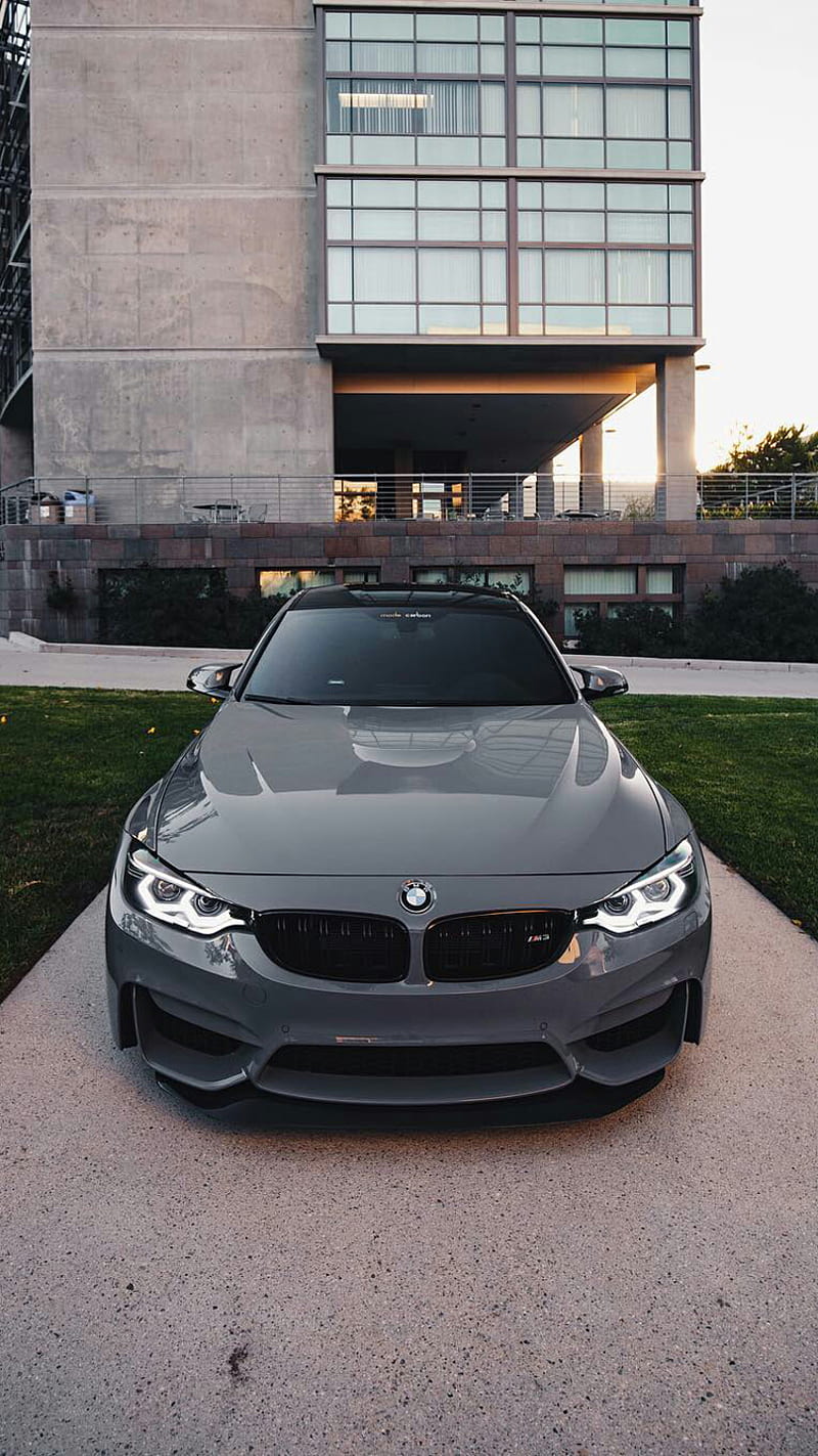 800x1423 BMW M car, f front view, gray, tuning, vehicle, HD phone wallpaper