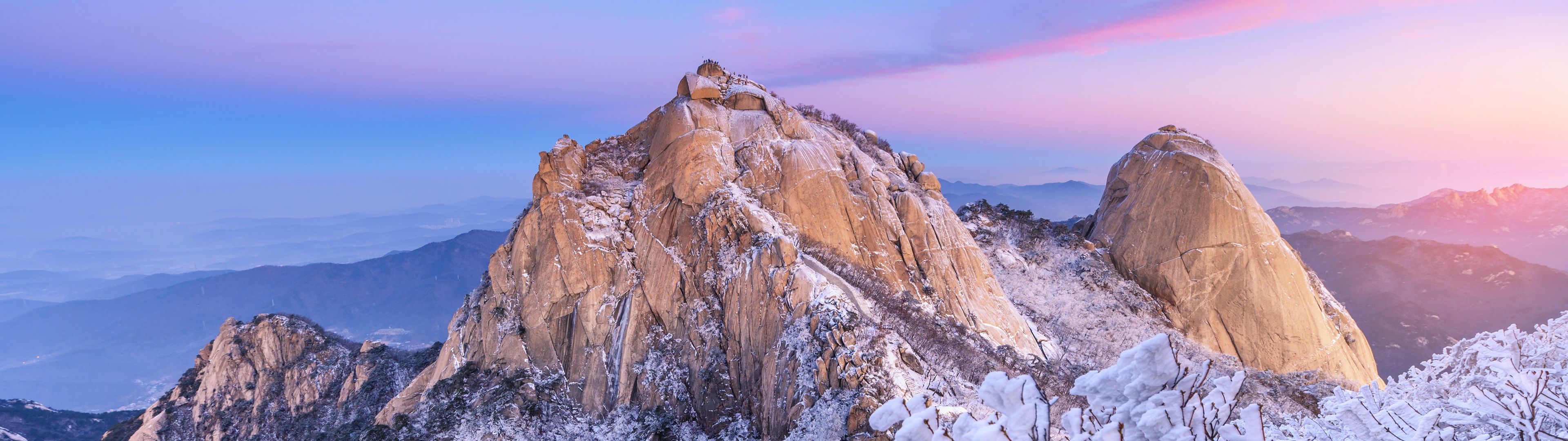 3840x1080 Bukhansan National Park Wallpaper 4K, Mountain Peak, Seoul
