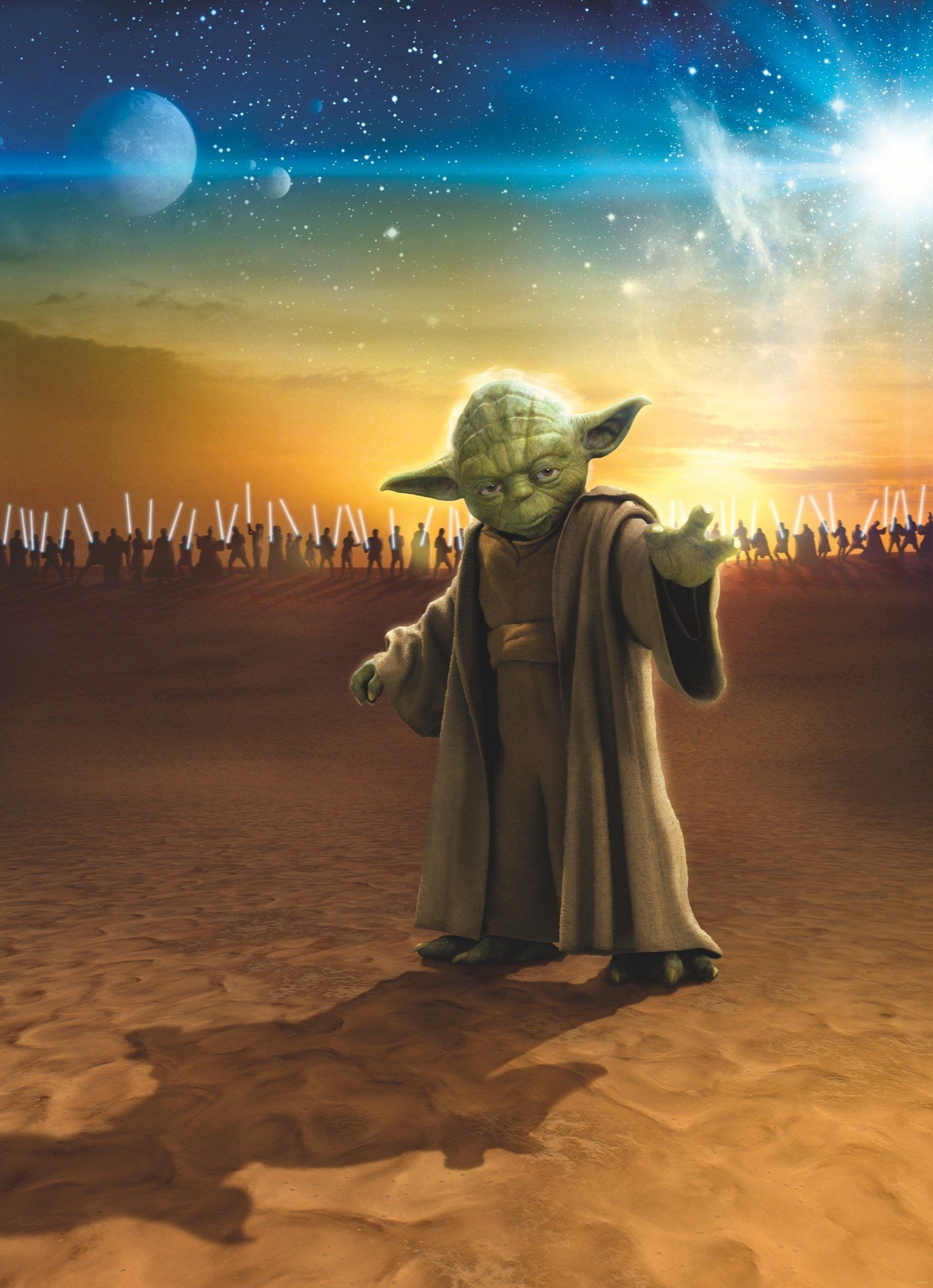 1448x2000 Komar Star Wars Master Yoda Wallpaper Mural, Vinyl, Multi Colour, 184x0.2x254 Cm : Amazon.co.uk: DIY & Tools