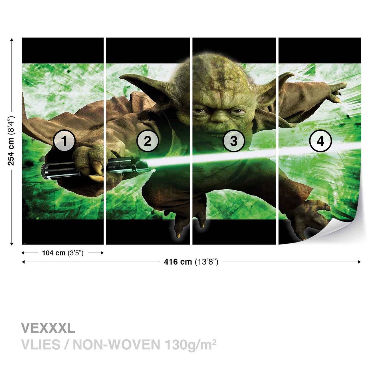 1300x1300 Star Wars Master Yoda Wall Mural