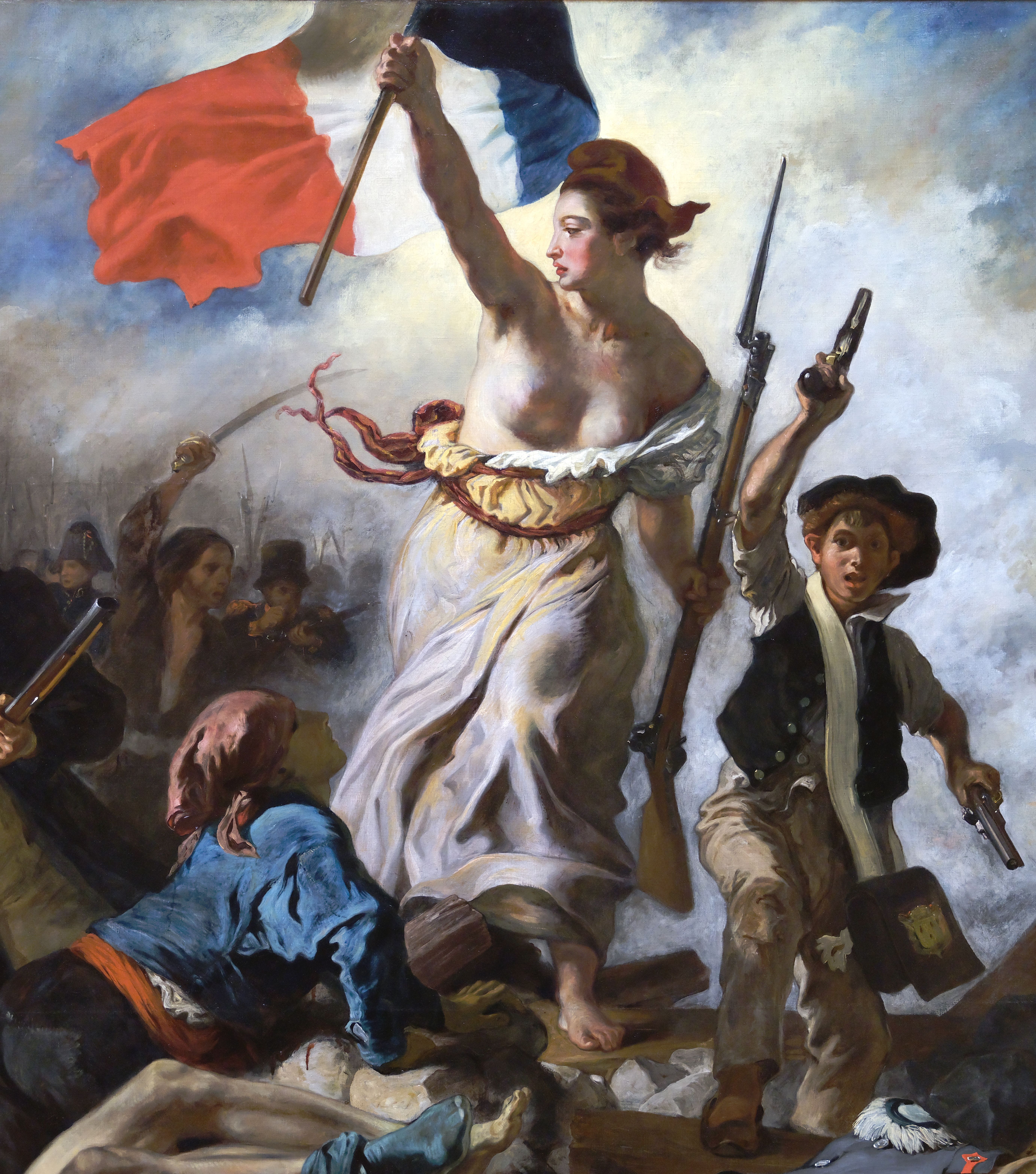5534x6275 La Liberté guidant le peupleène Delacroixée du Louvre Peintures RF 129ès restauration 2024 (cropped)