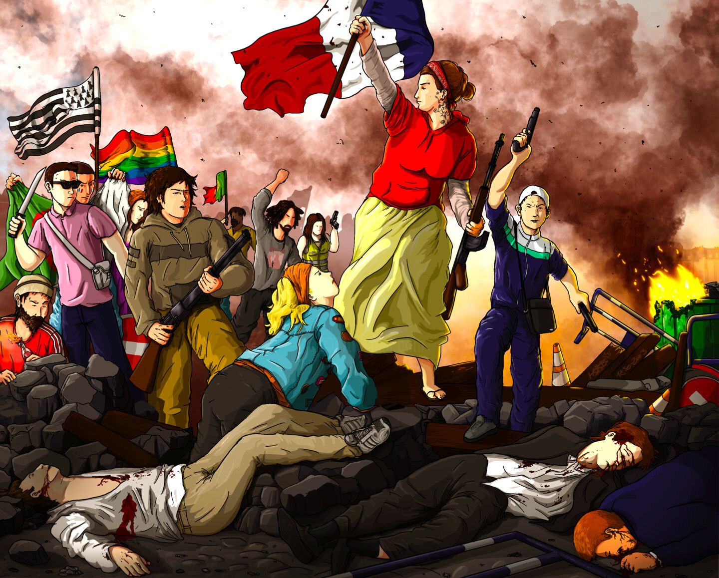1440x1158 La Liberté Guidant Le Peuple 2K Digital Arts