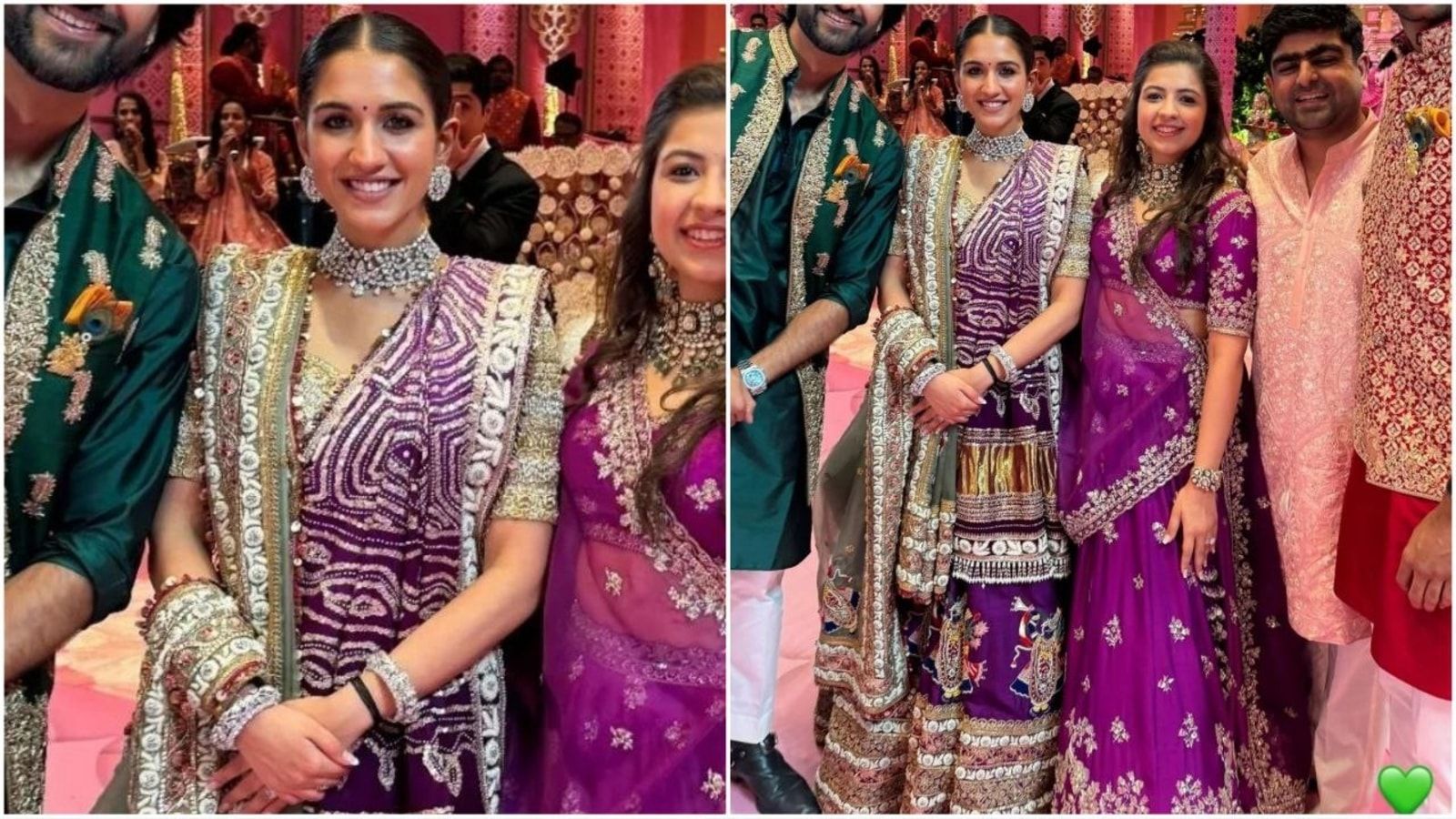 1600x900 Radhika Merchant's purple lehenga with intricate Lord Krishna motifs steals the show at Dandiya night: Pics