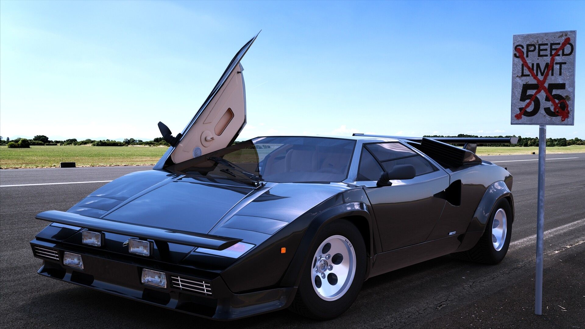 1920x1080 Carlos Bacardi Countach (cannon ball run movie)