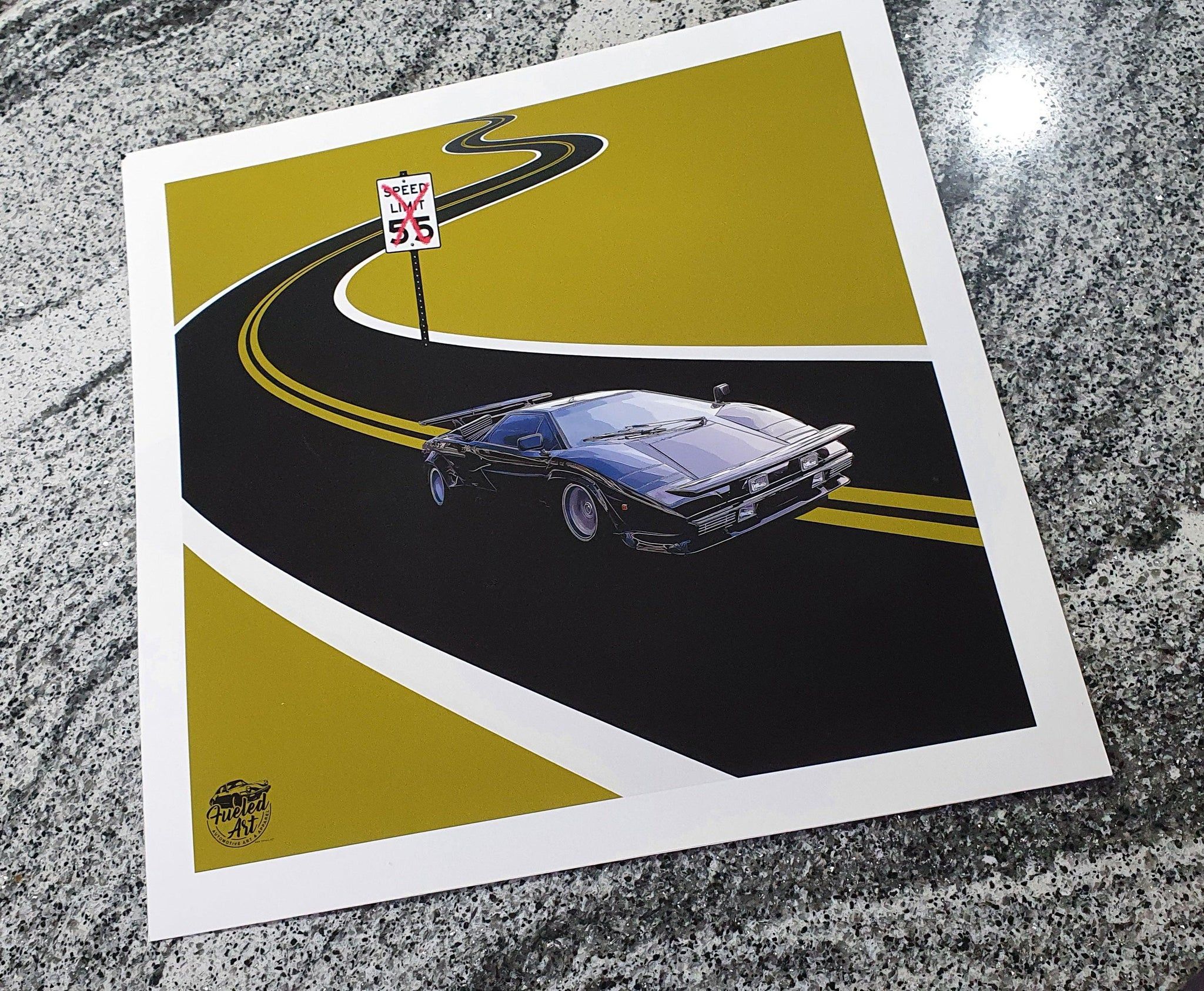2048x1686 L'imprimé Cannonball Run Lamborghini Countachérentes tailles